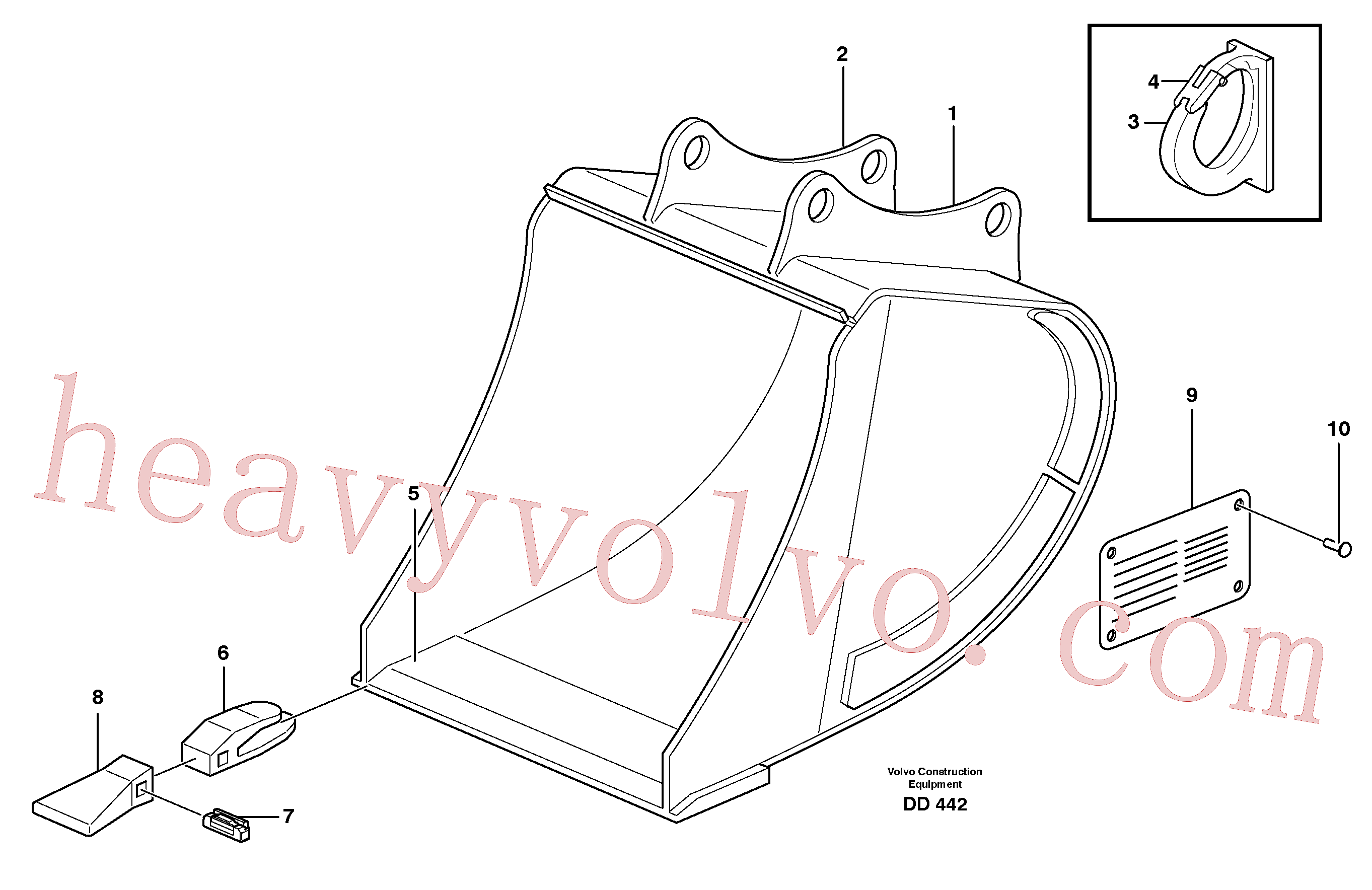 China Made SA1171-89560 Pin parts for Volvo Excavator