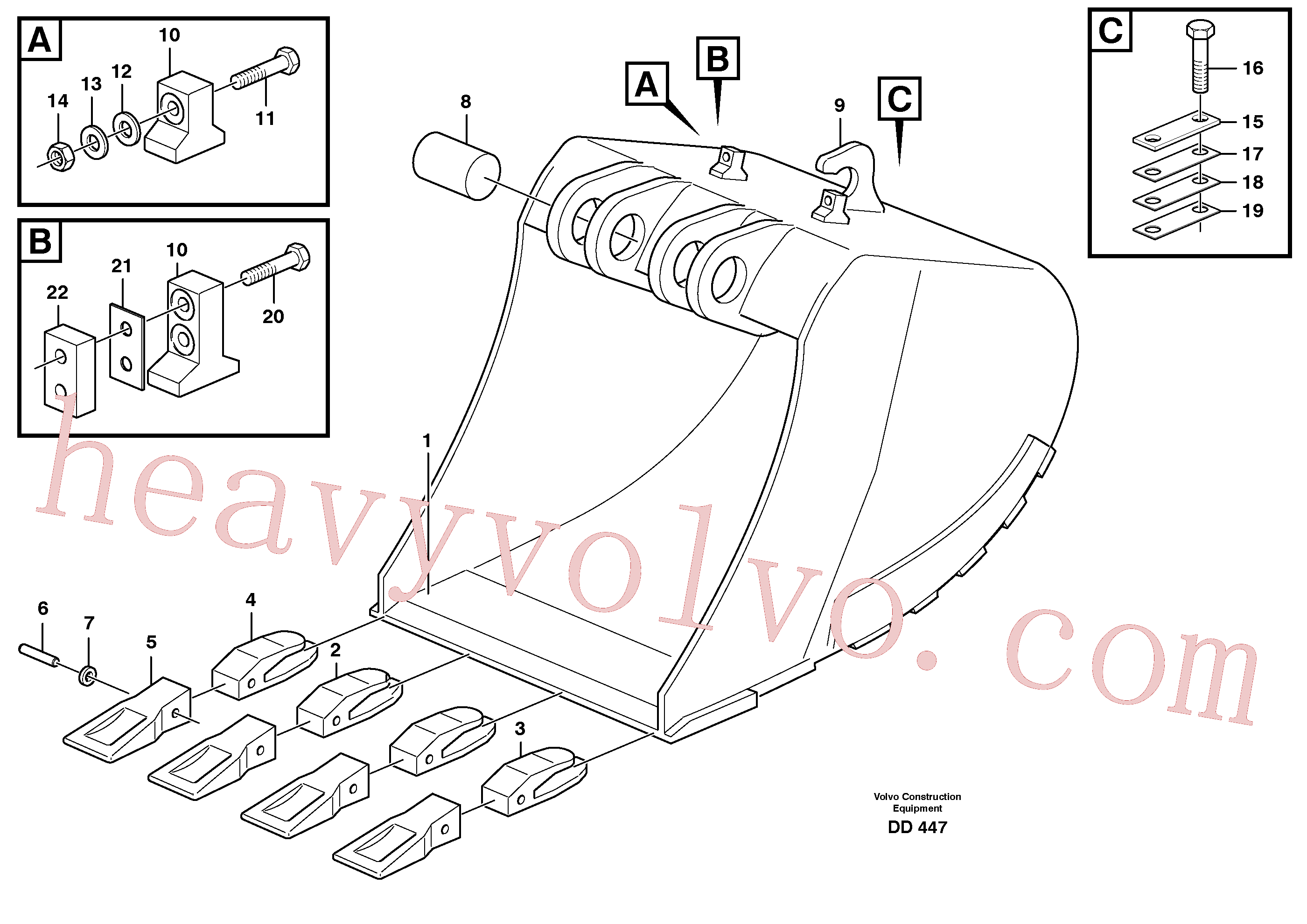 Volvo VOE14099222 Bucket breast aftermarket part for sale