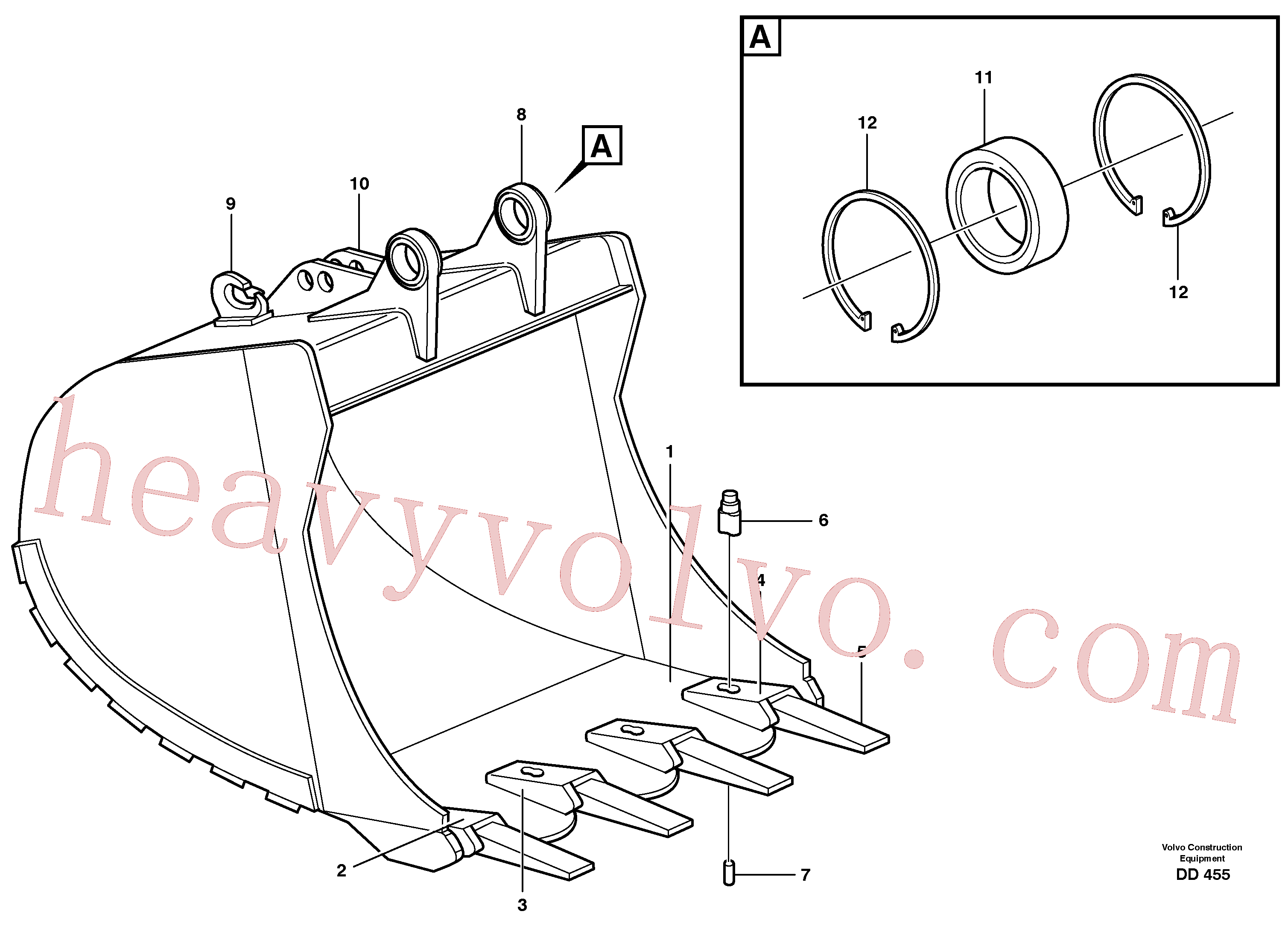 VOE14000621 Tooth bracket for Volvo Excavator Parts