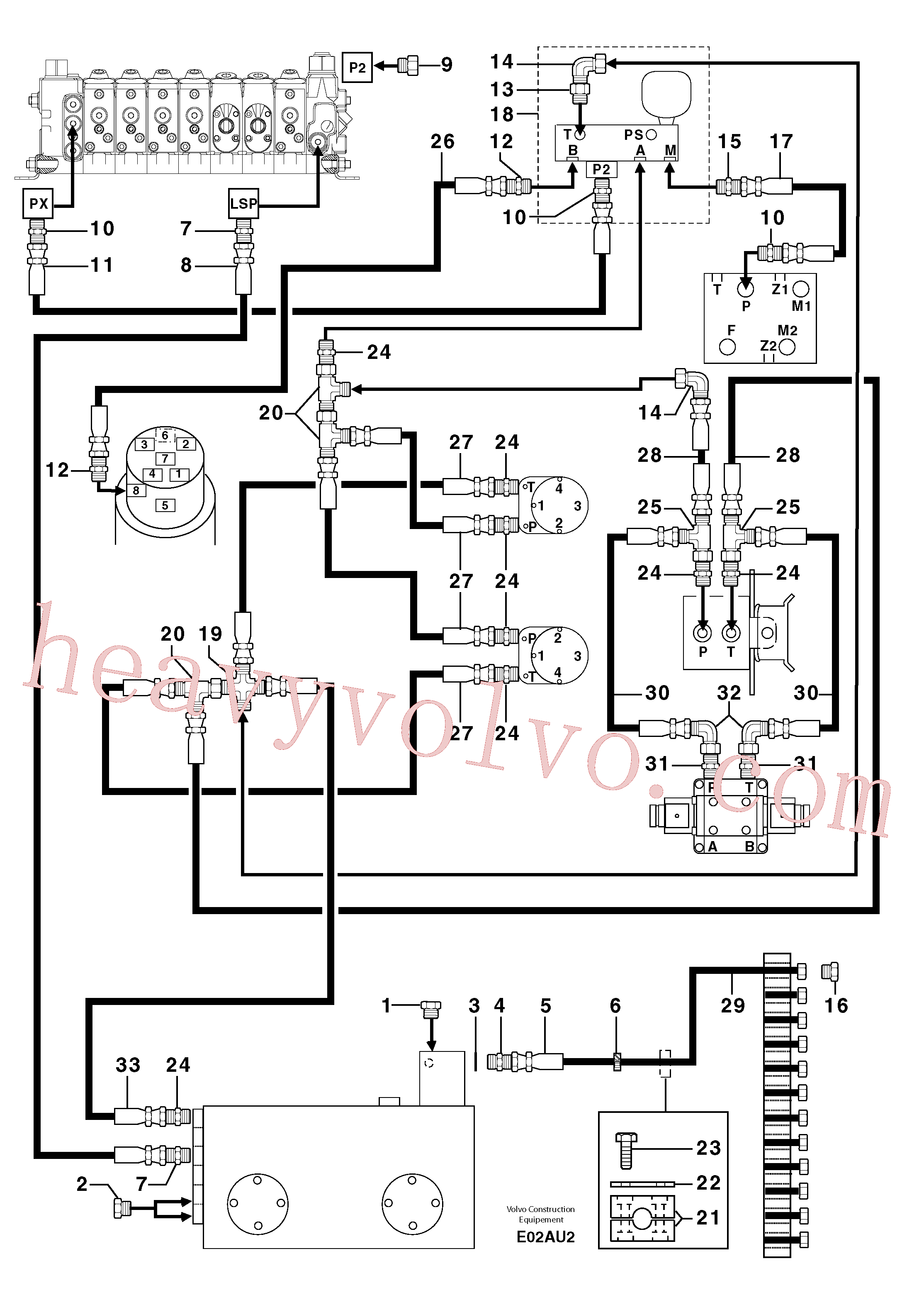 China Made PJ4193088 High pressure hose parts for Volvo Excavator