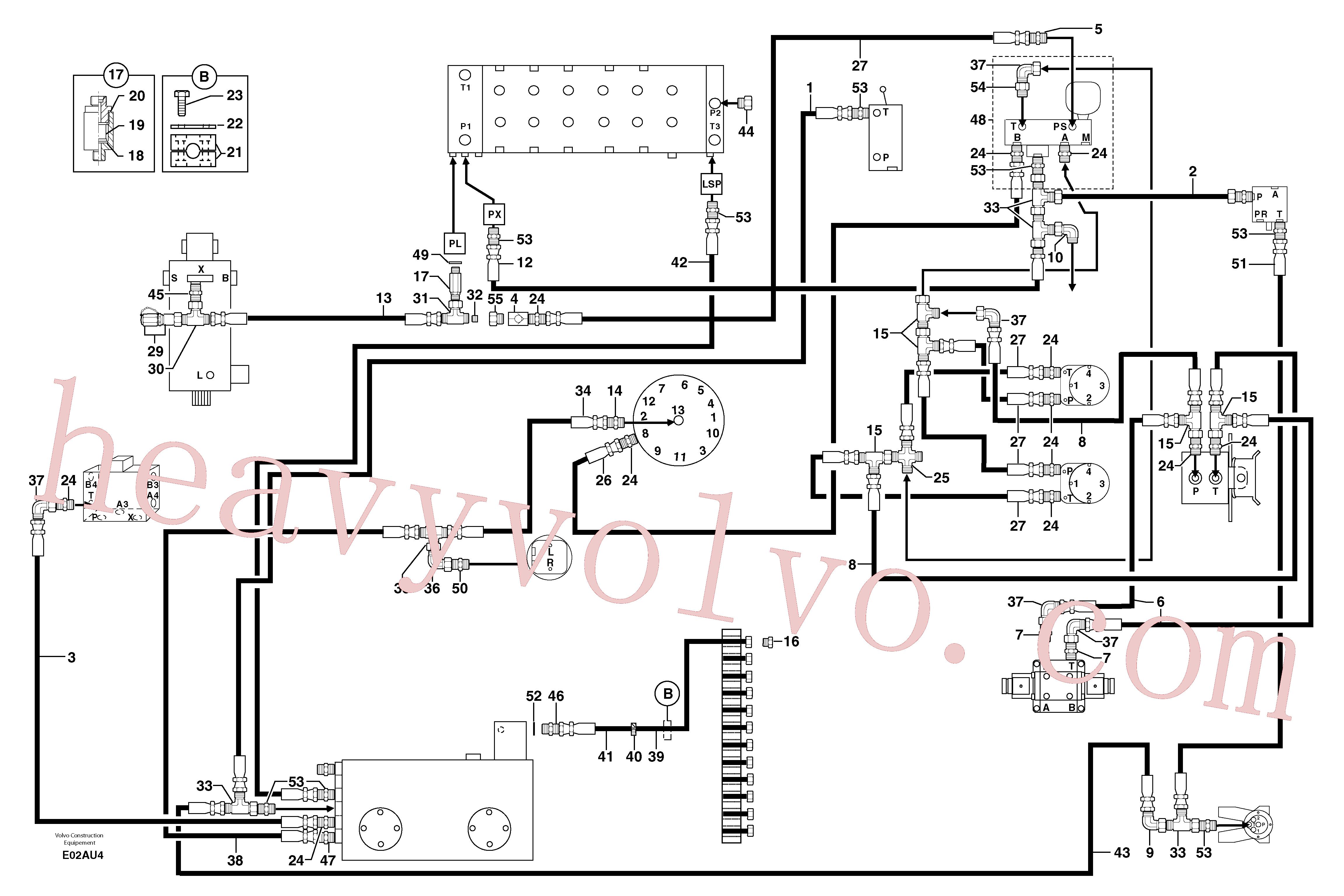 PJ4720026 Tee for Volvo Excavator spare