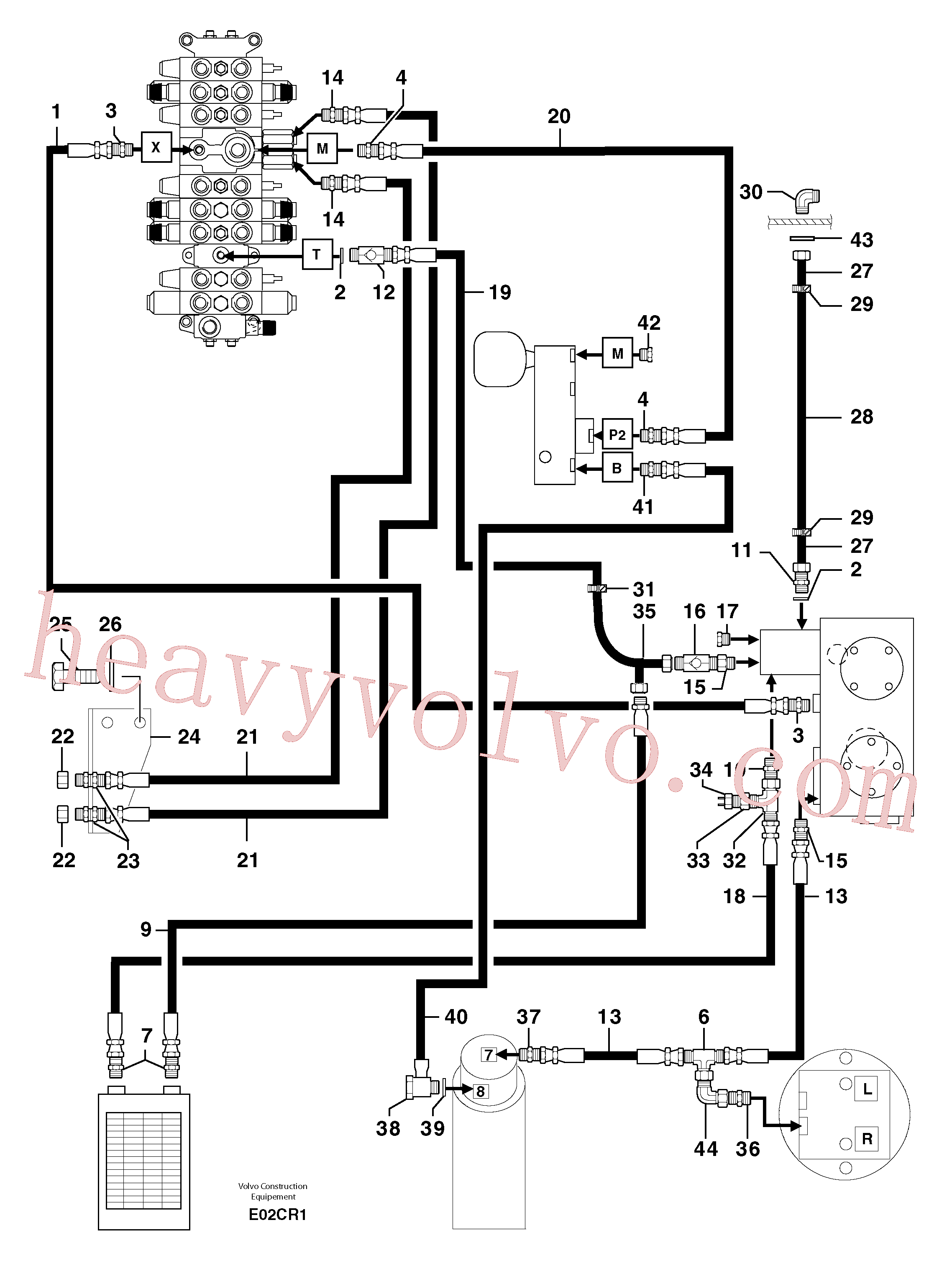 PJ4720026 Tee for Volvo Excavator spare