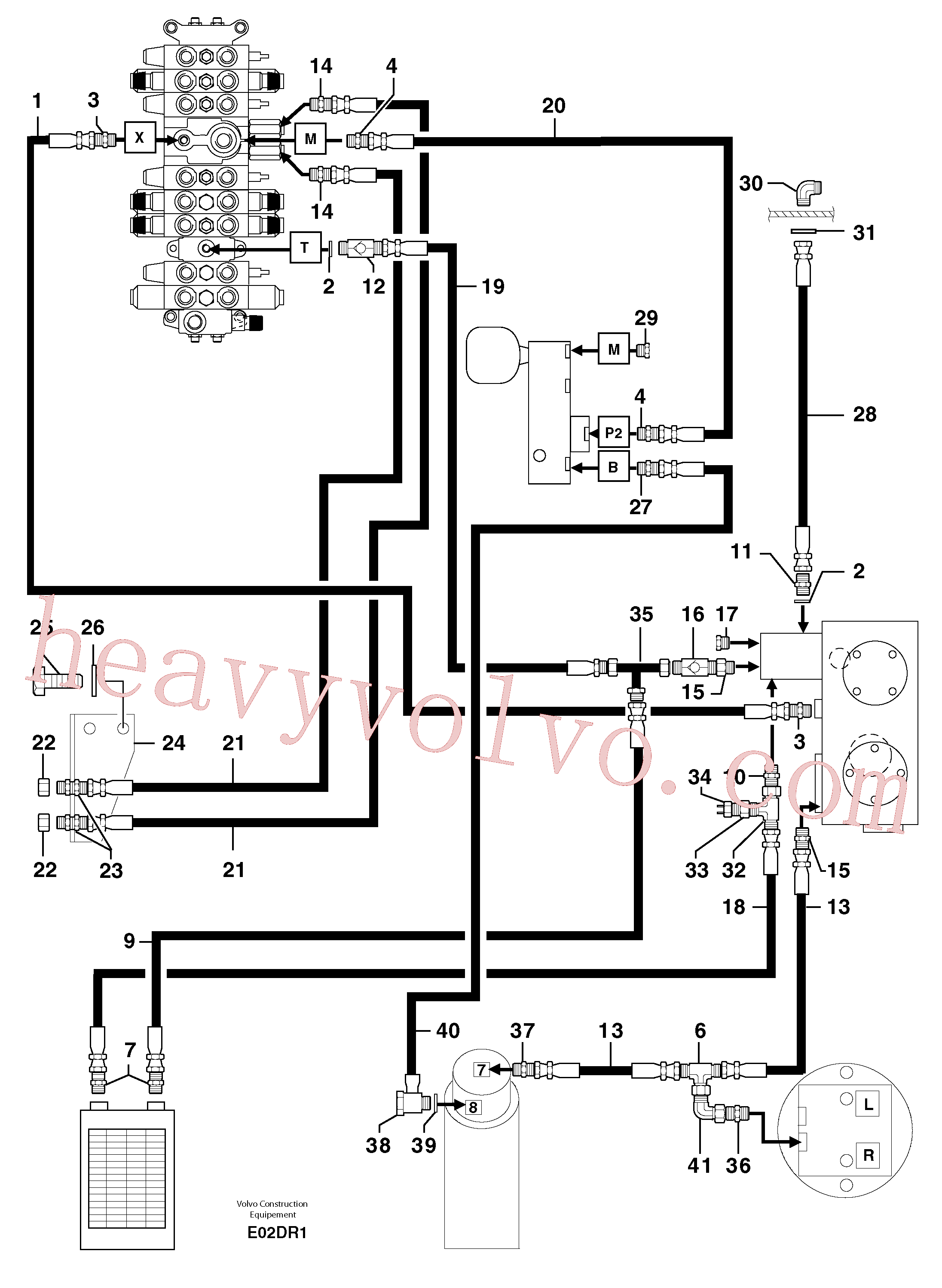 Volvo excavator part PJ6010161 Tube for sale