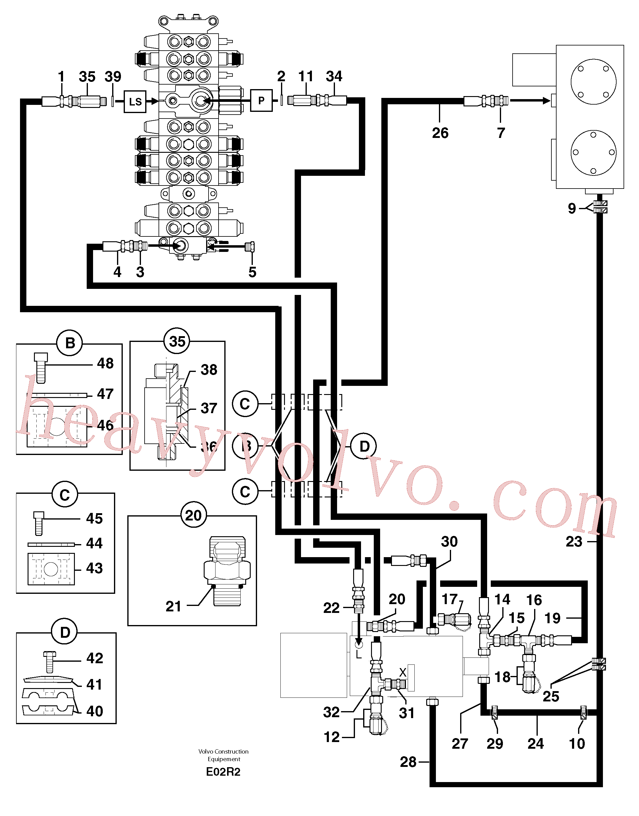 Volvo excavator part PJ4690288 Clamp for sale