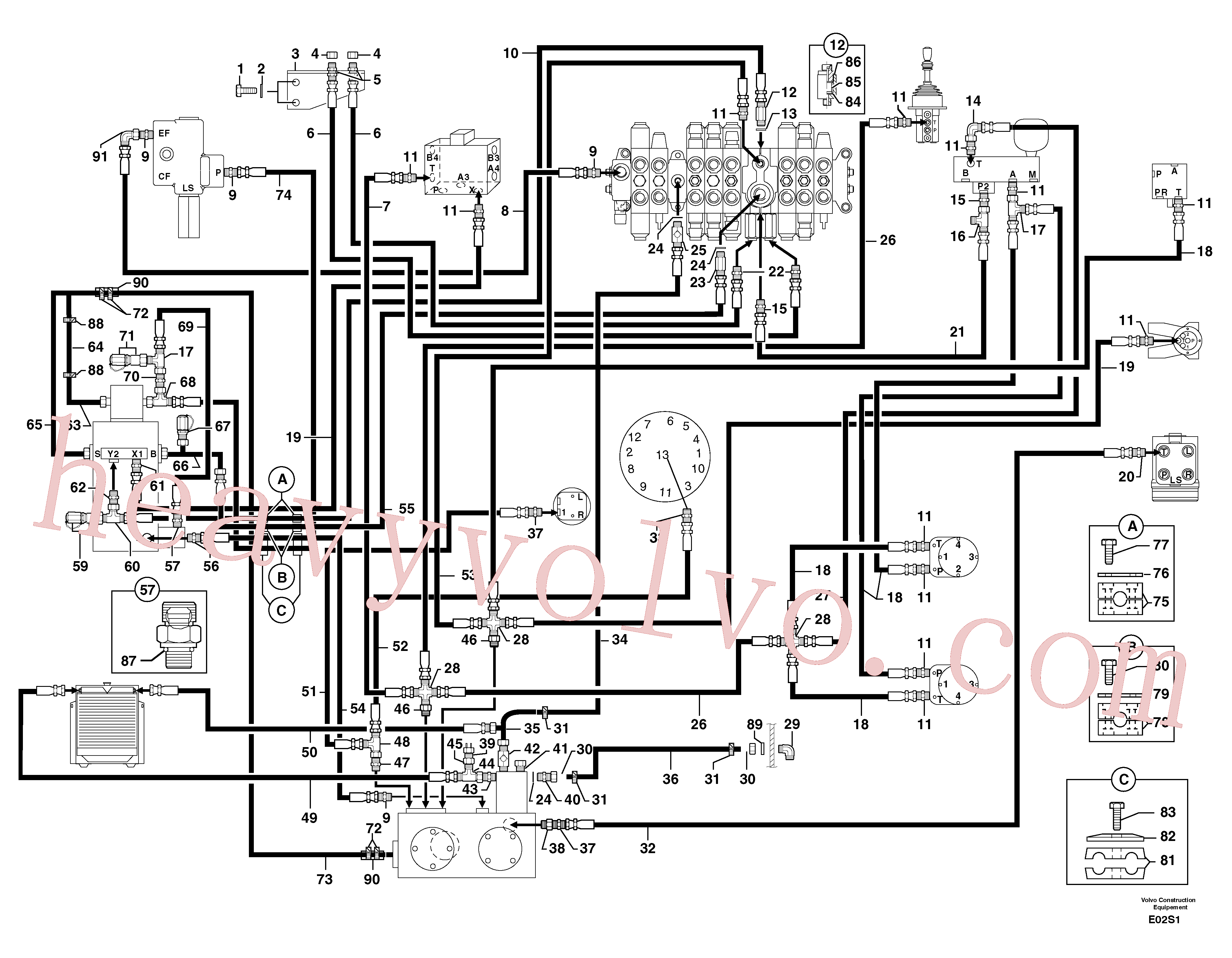 PJ4190850 High pressure hose for Volvo Excavator Parts
