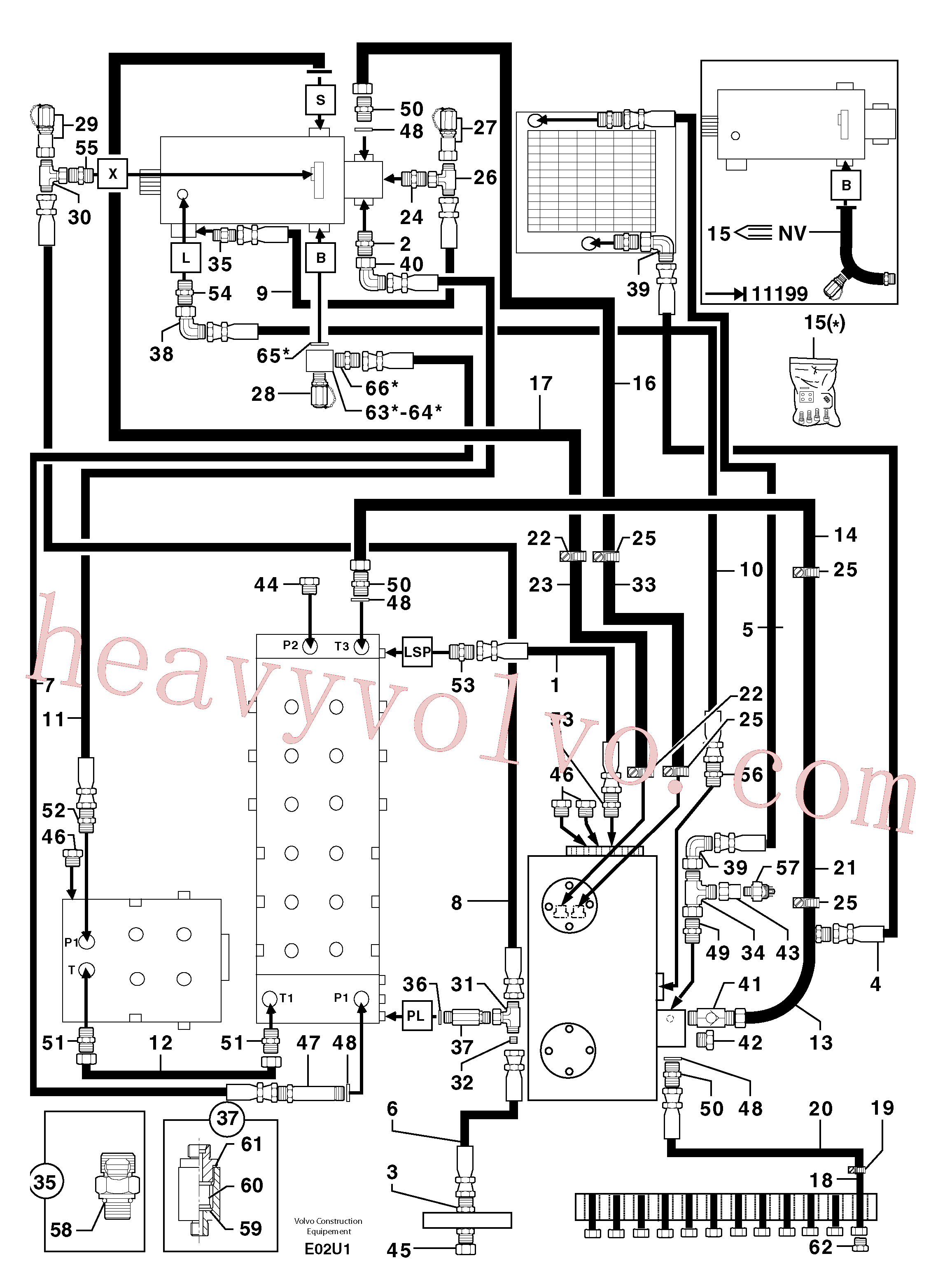 Wholesale PJ4750608 Union for Volvo Excavator