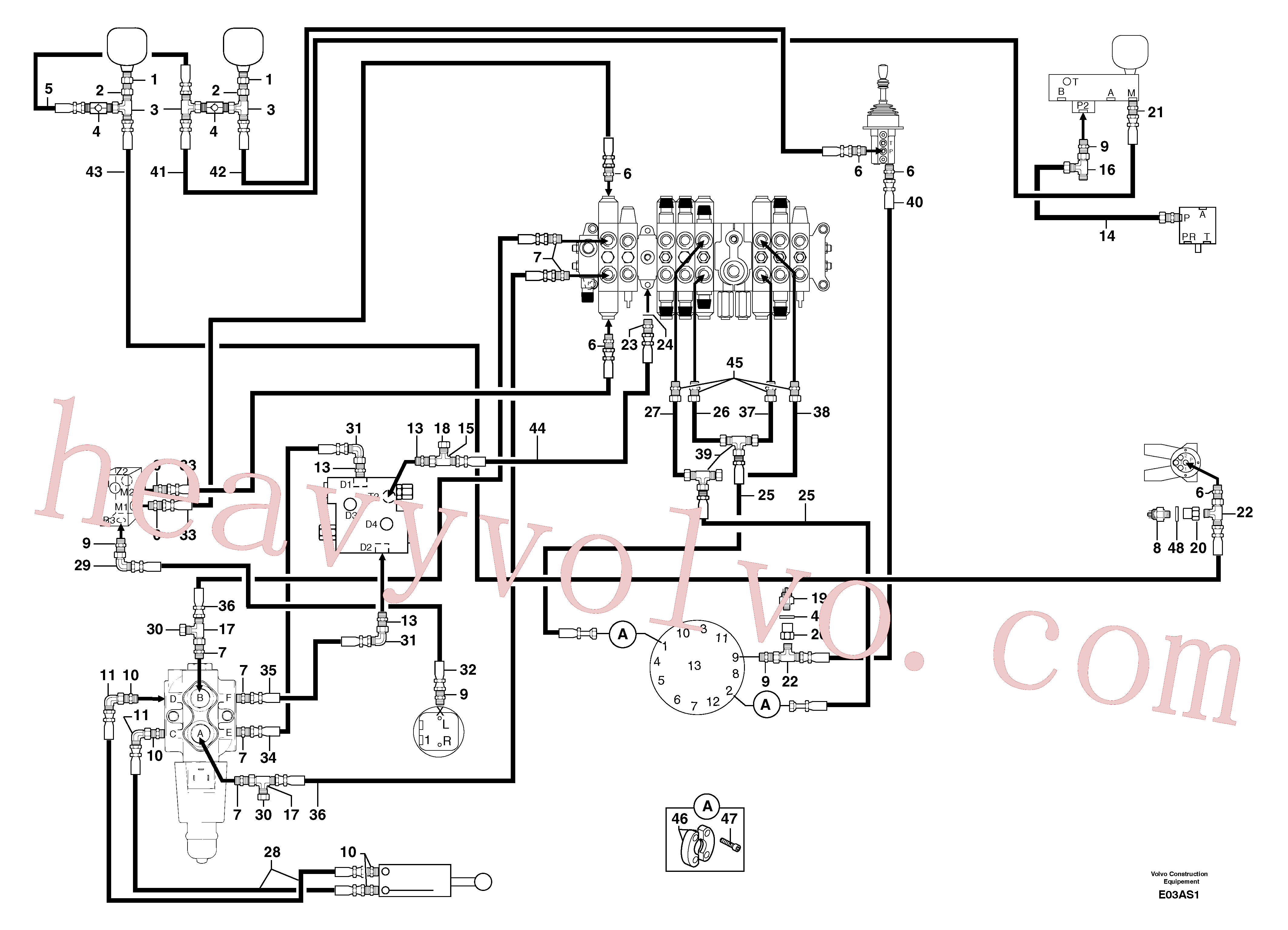 PJ4750345 Adapter for Volvo Excavator spare