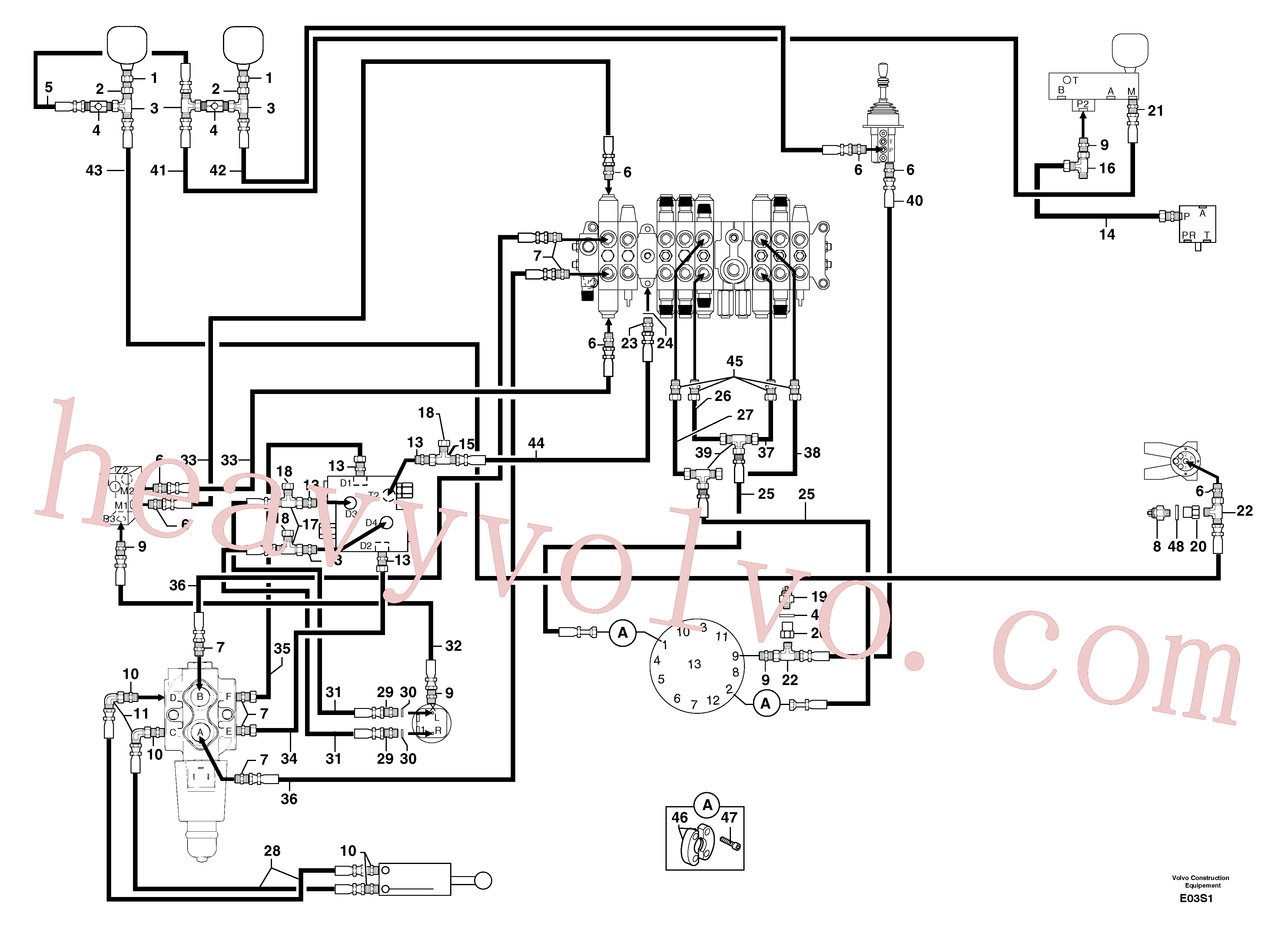 China Made PJ4750128 Connector parts for Volvo Excavator