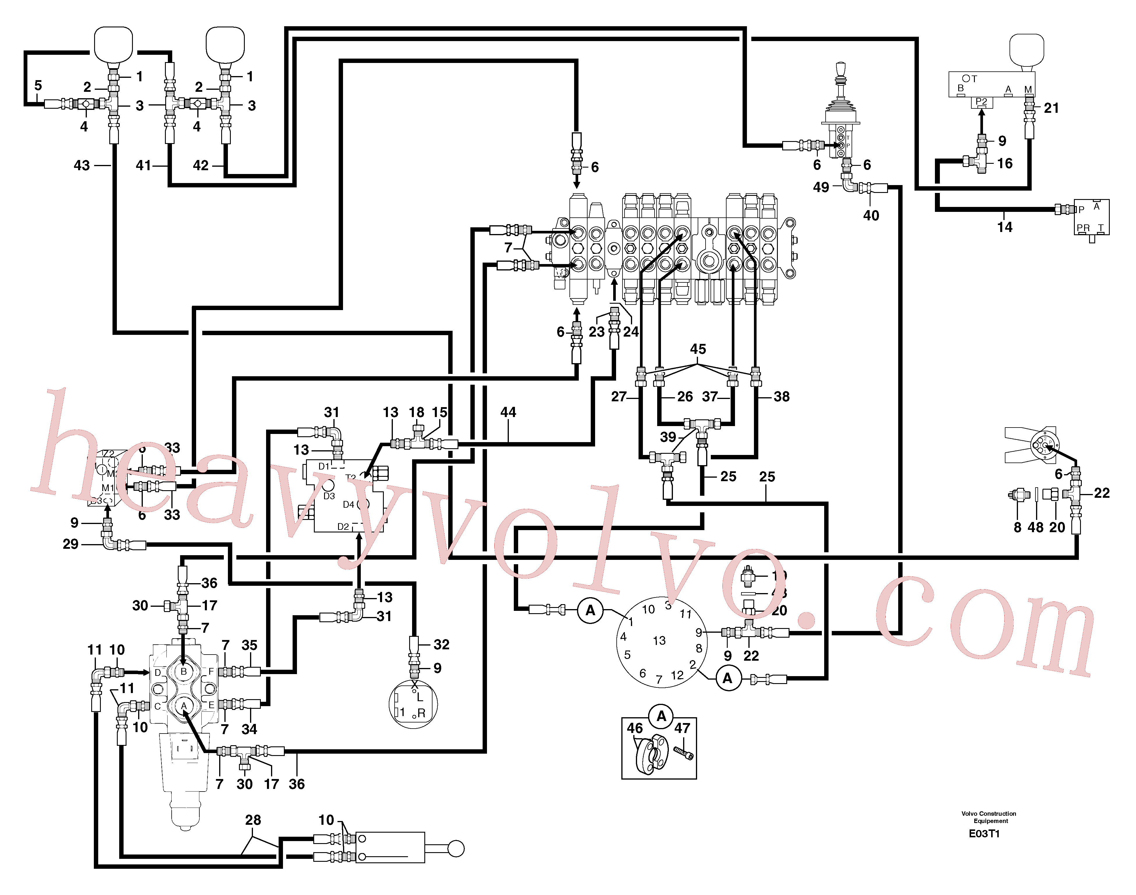Volvo excavator part PJ4750459 Union for sale