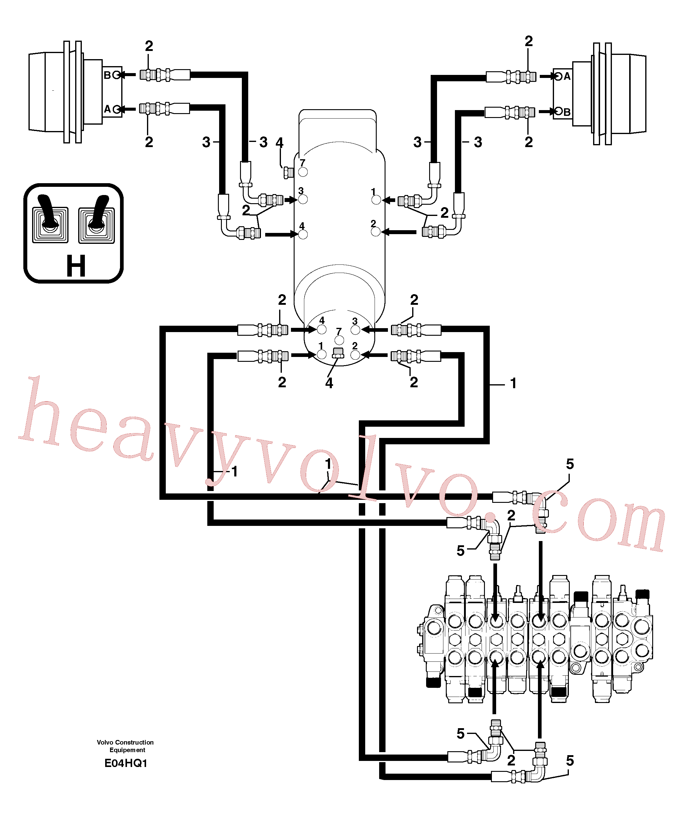 PJ4190347 Hose for Volvo Excavator spare