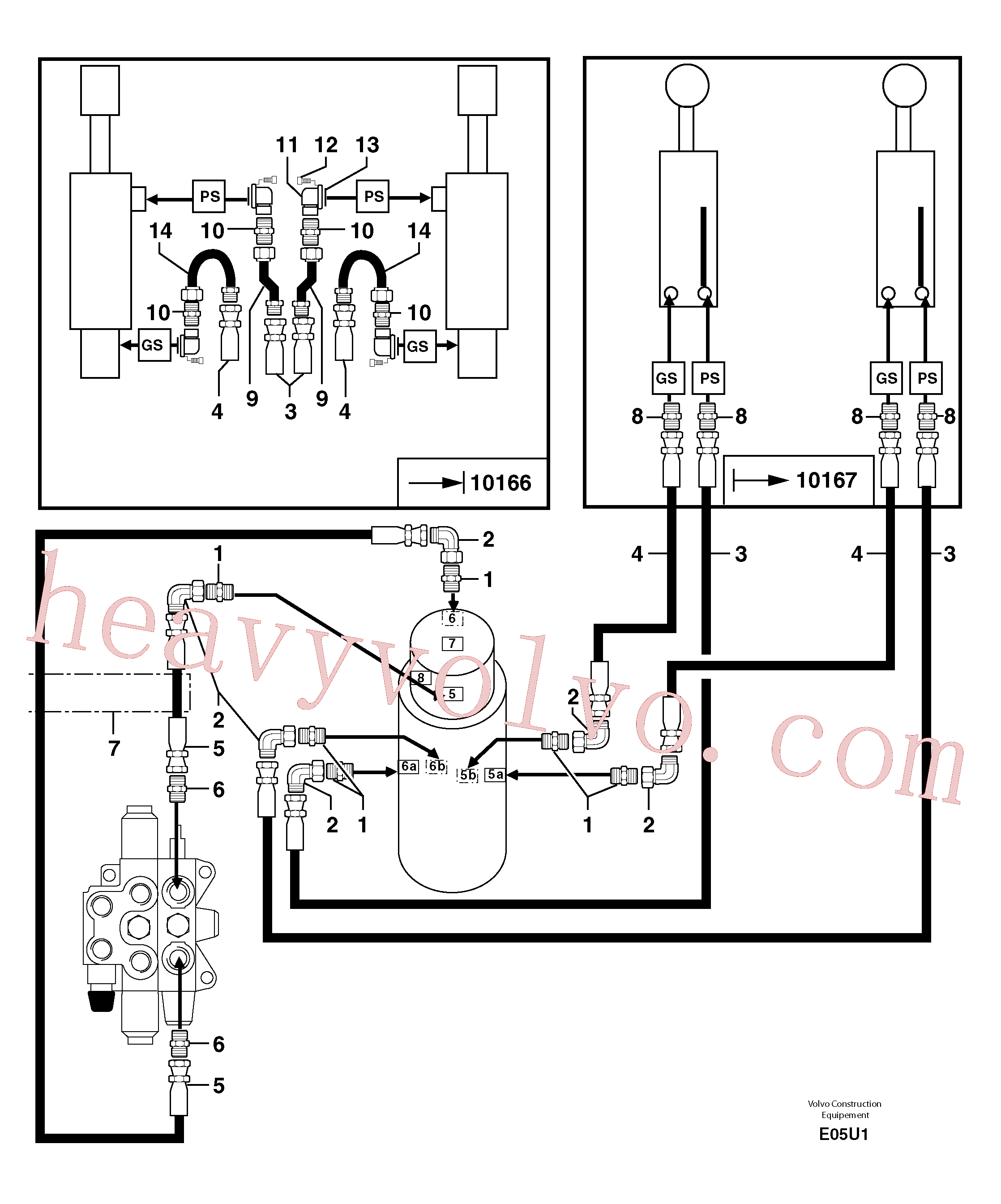 Wholesale PJ4190450 High pressure hose for Volvo Excavator