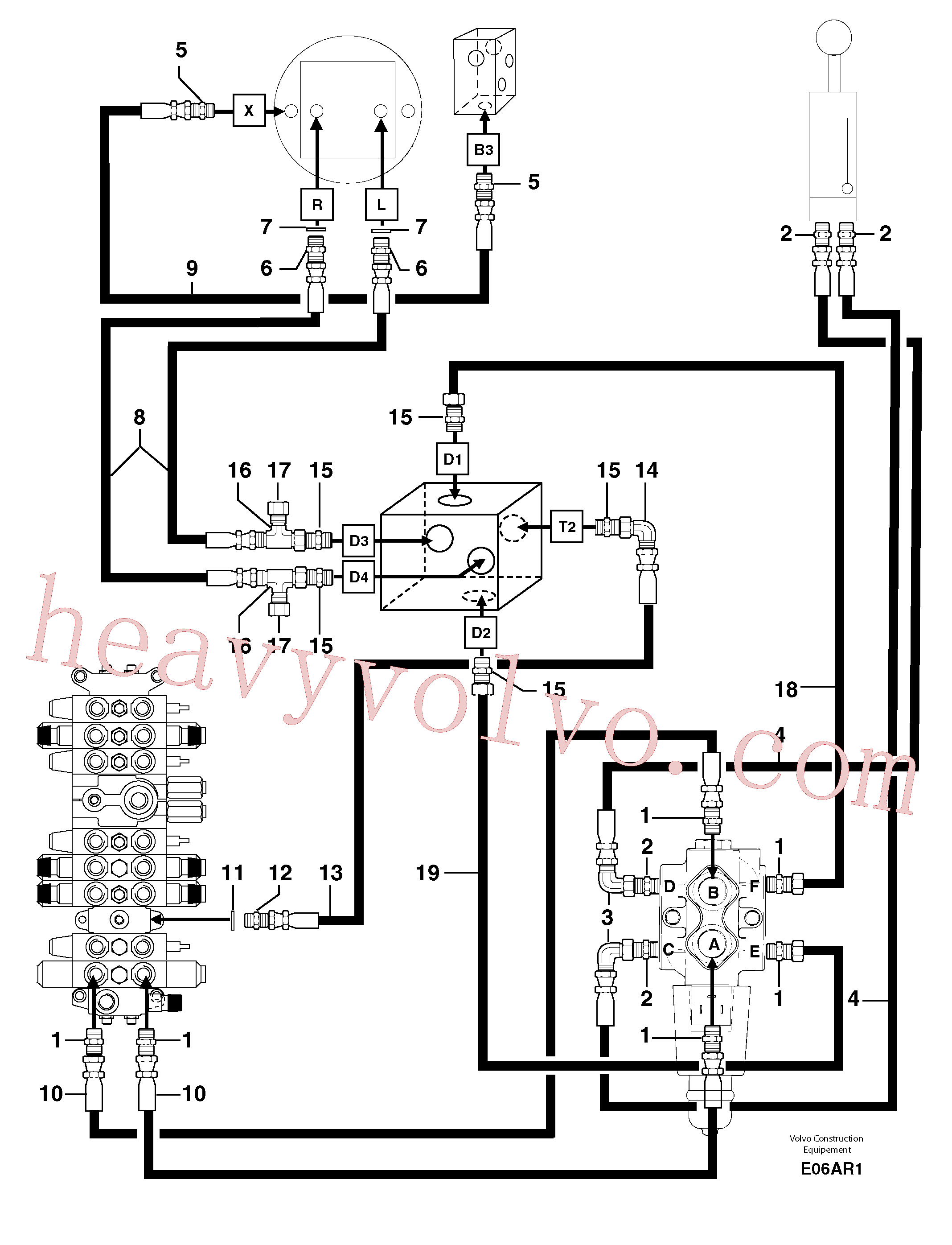 Volvo excavator part PJ4750459 Union for sale