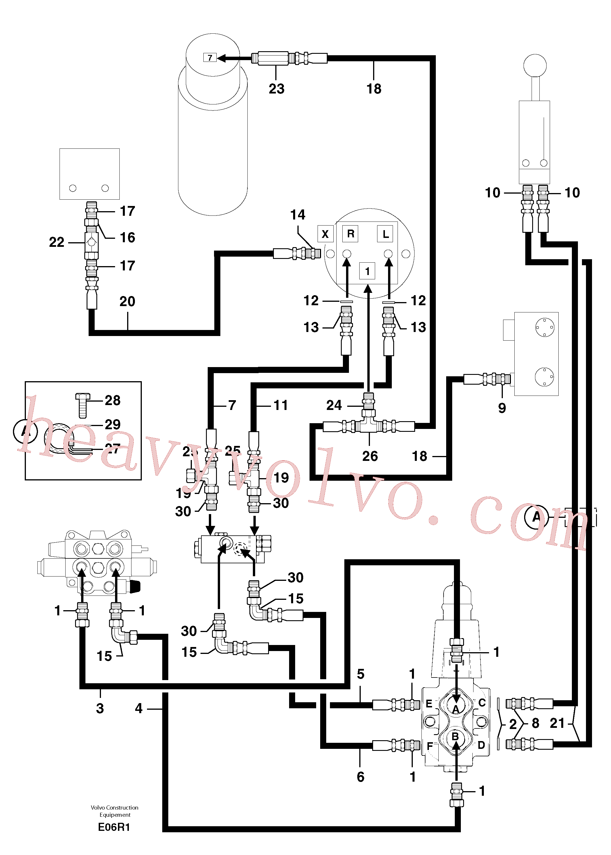 PJ4720026 Tee for Volvo Excavator spare