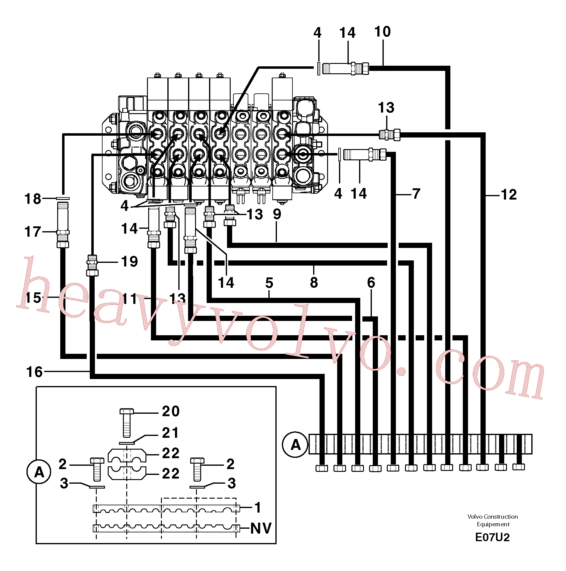 PJ4750076 Adapter for Volvo Excavator Parts