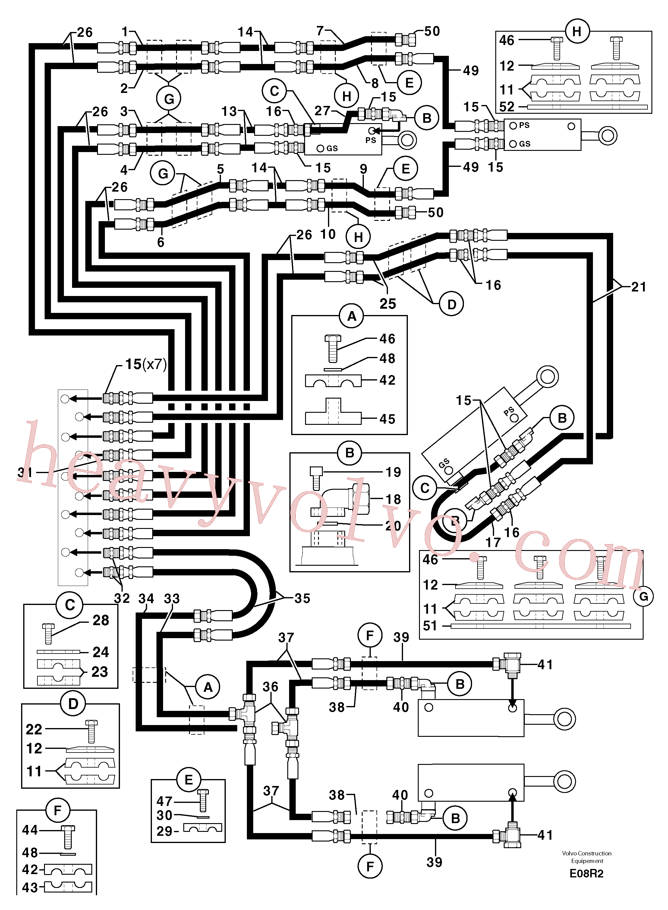 PJ5910737 Tube for Volvo Excavator Parts