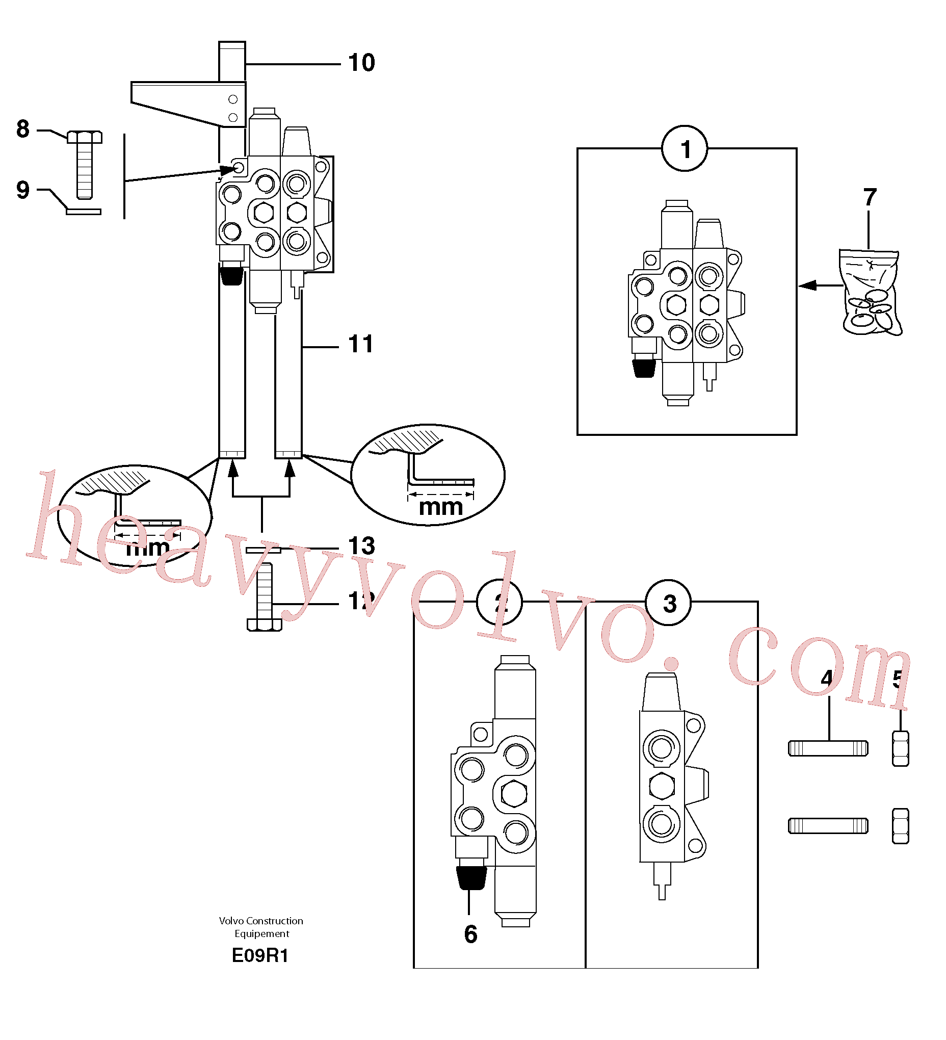 Volvo excavator part PJ3620099 Support for sale