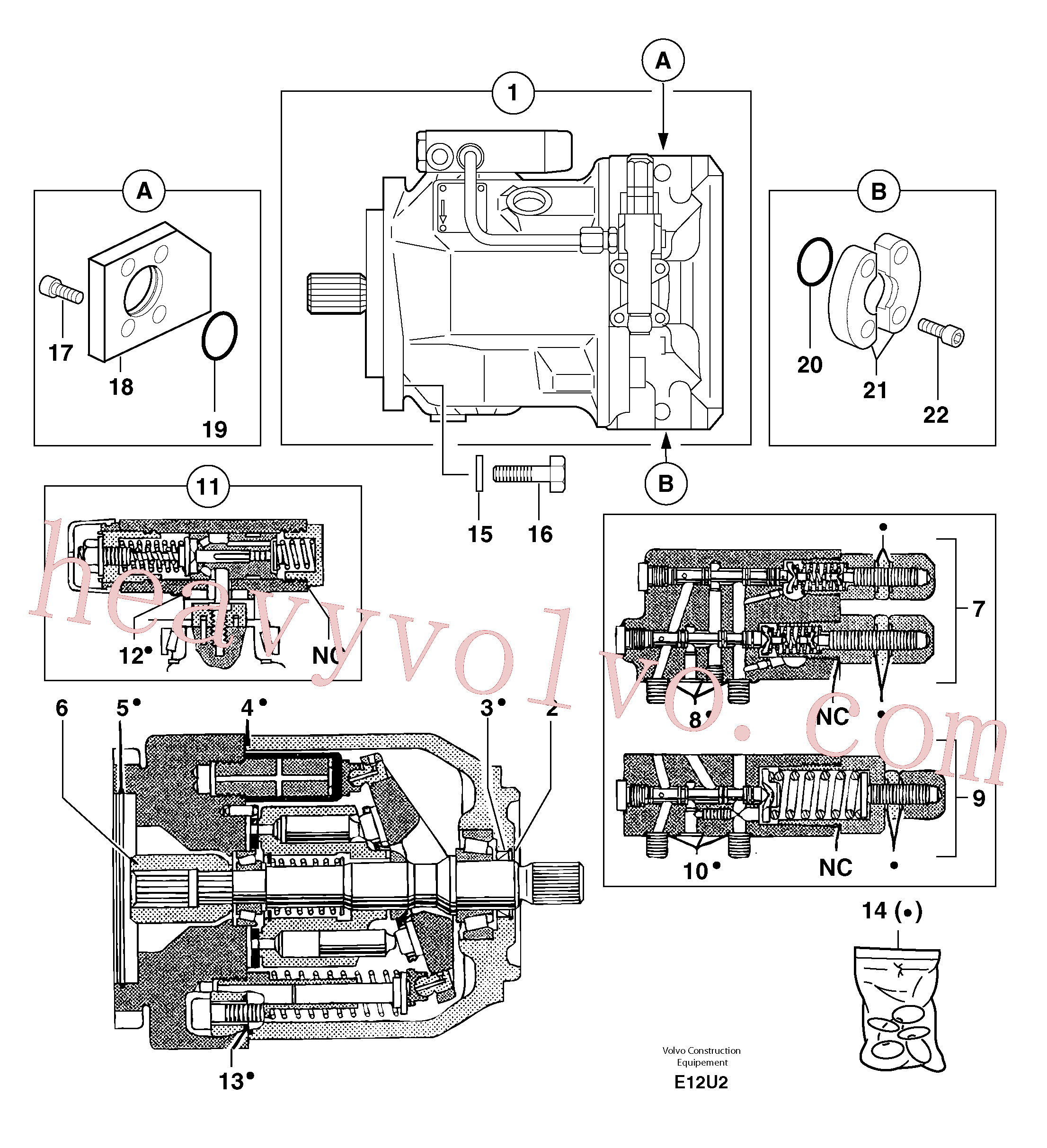 PJ7415153 Shaft coupling for Volvo Excavator Parts