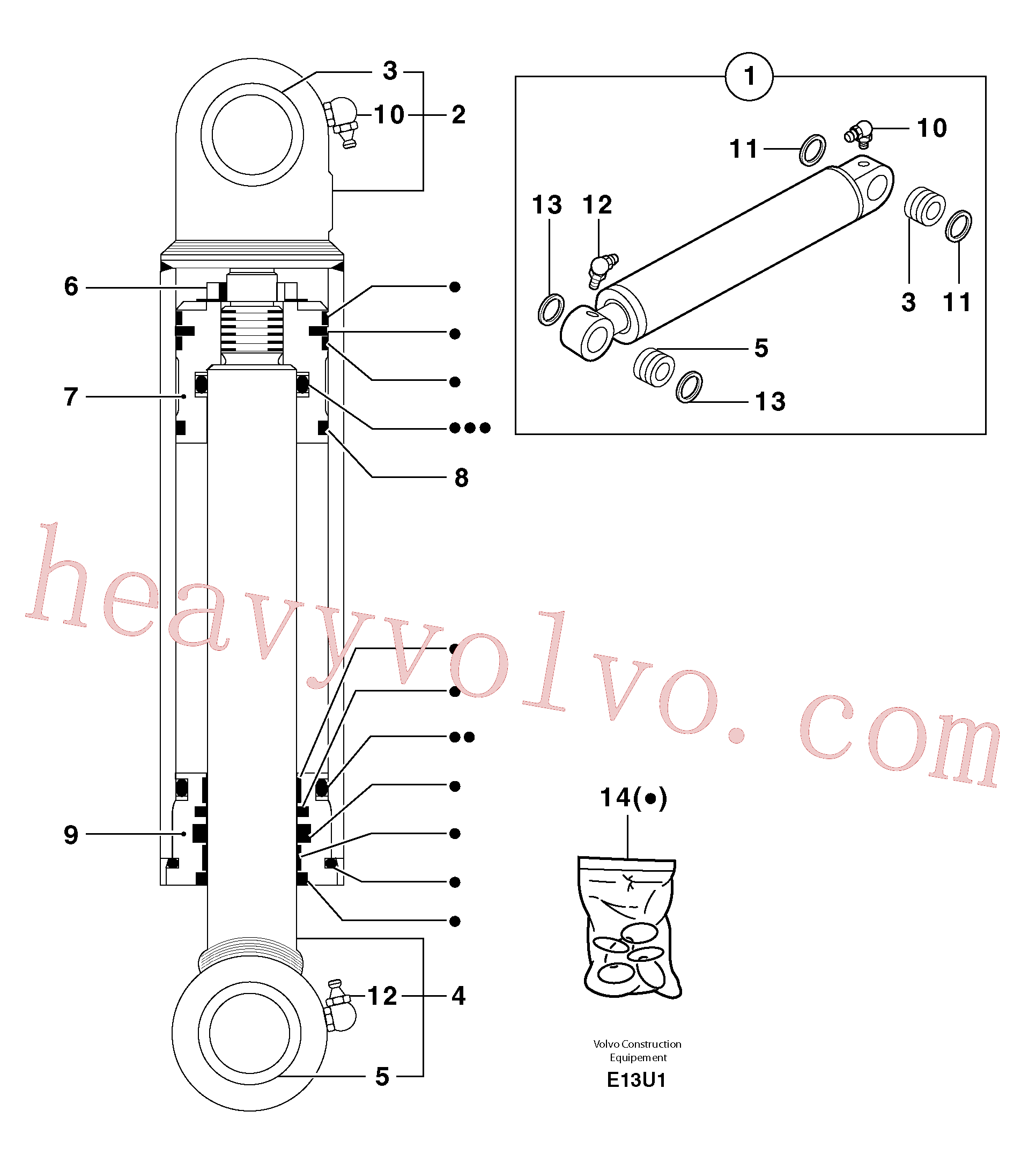 China Made PJ3870235 Bushing parts for Volvo Excavator