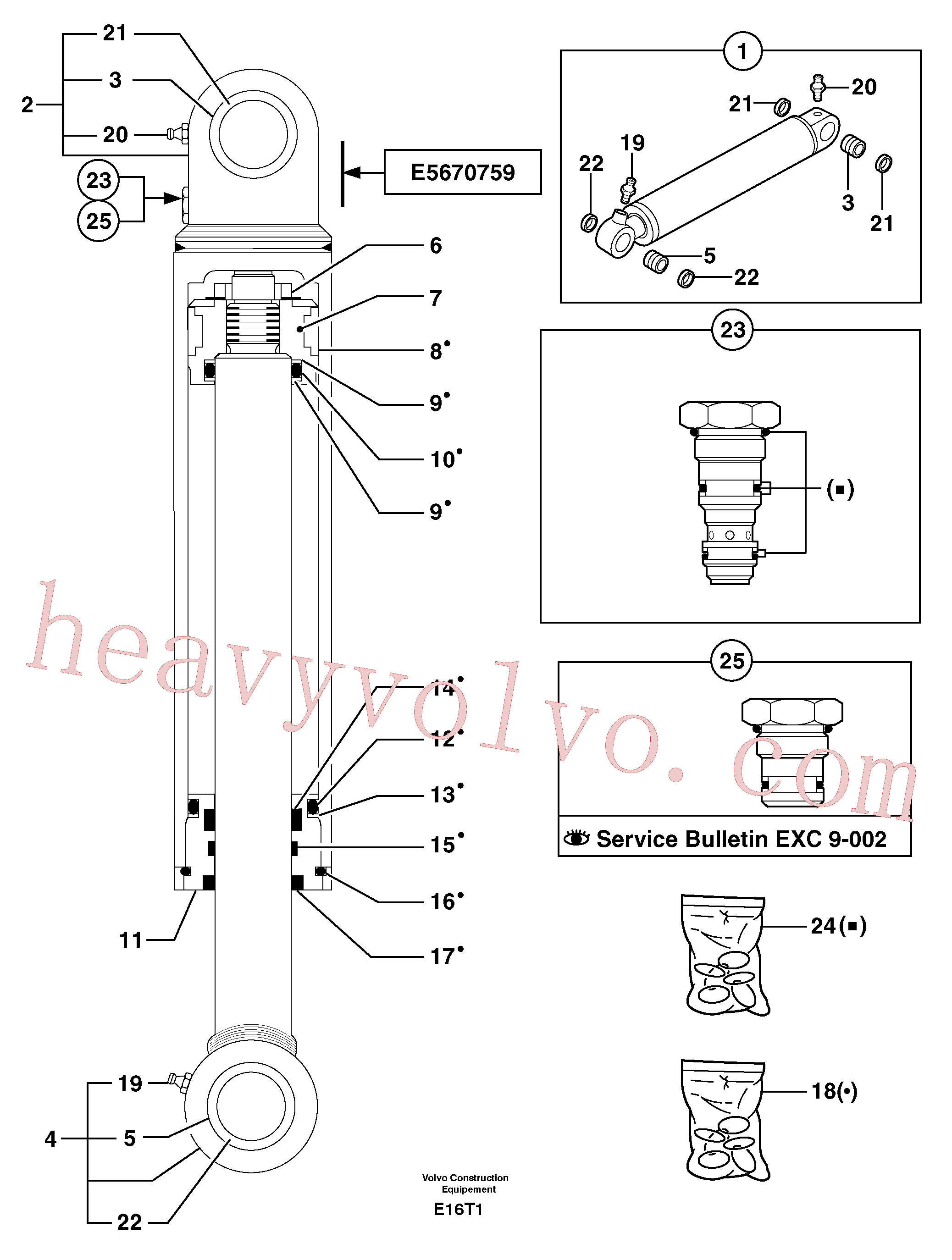 Wholesale PJ5960045 Sealing kit for Volvo Excavator