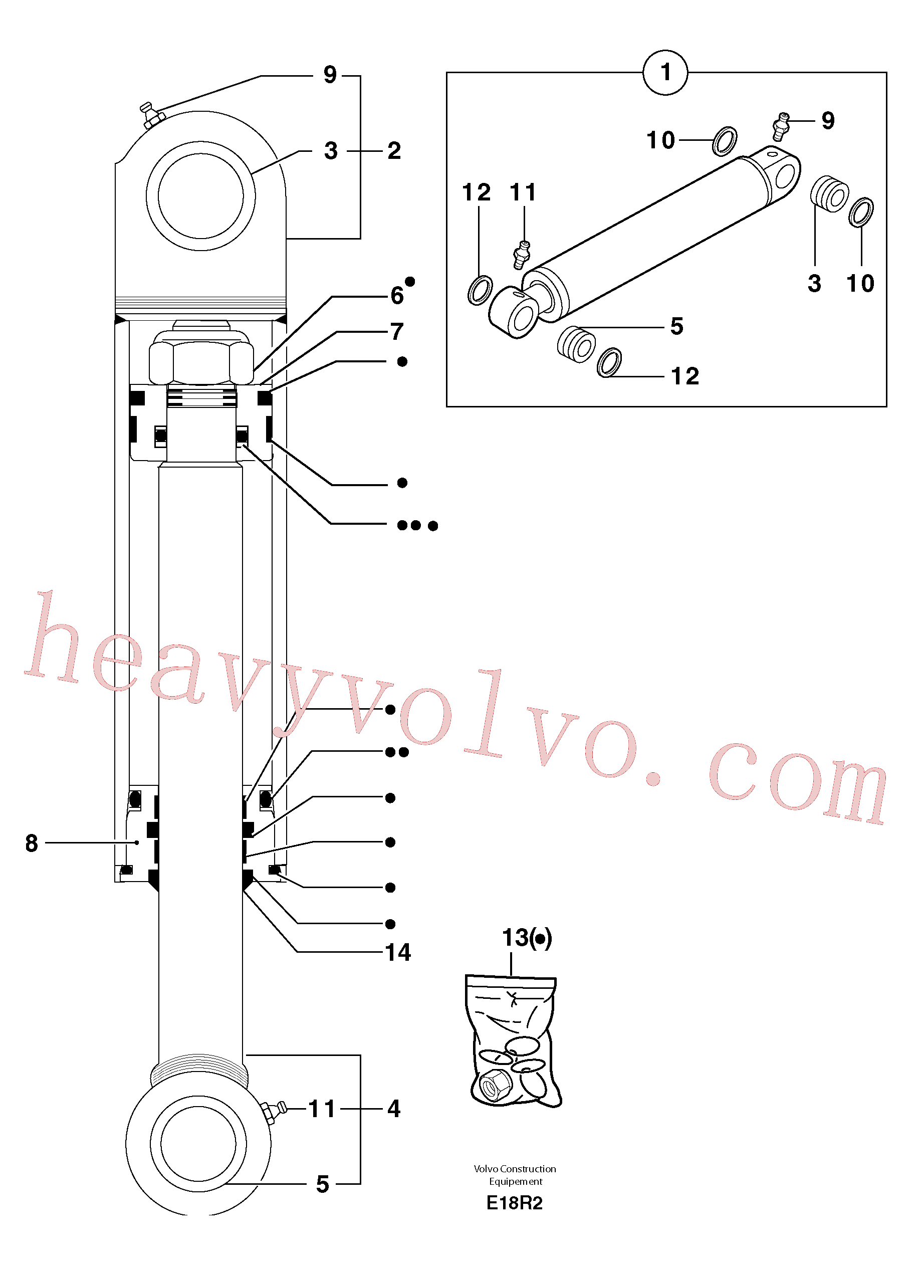Volvo PJ6140034 Seal aftermarket part for sale