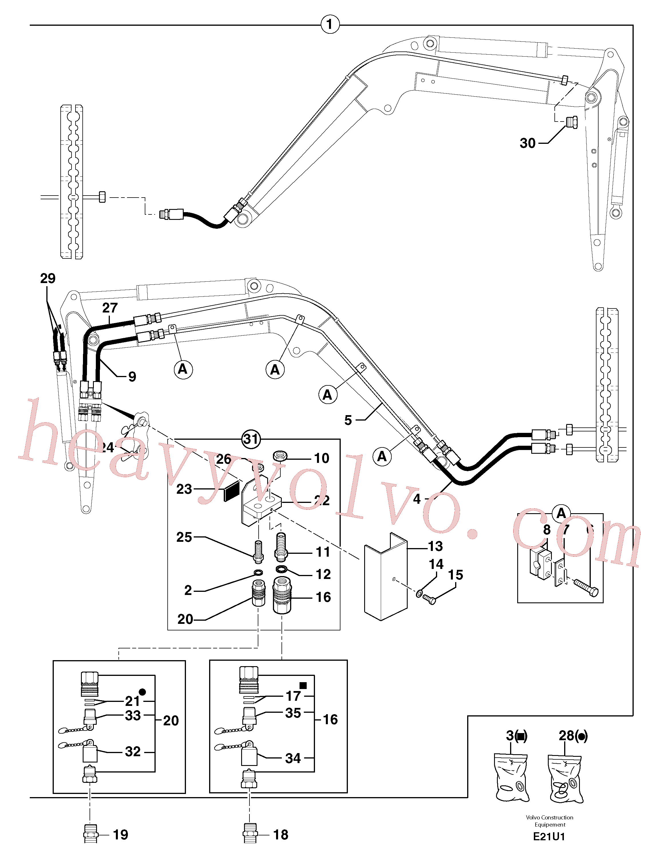 Wholesale PJ4196049 High pressure hose for Volvo Excavator