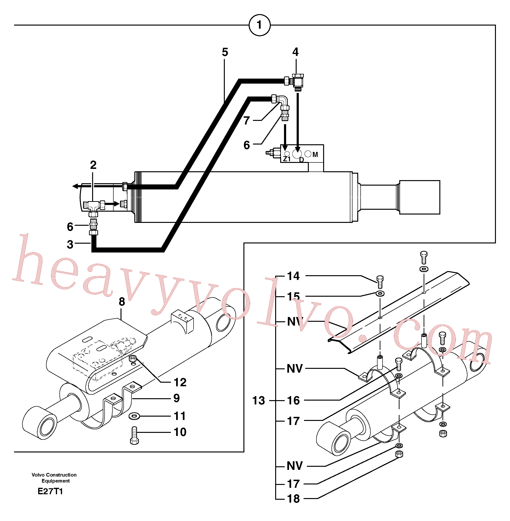China Made PJ5910562 Tube parts for Volvo Excavator