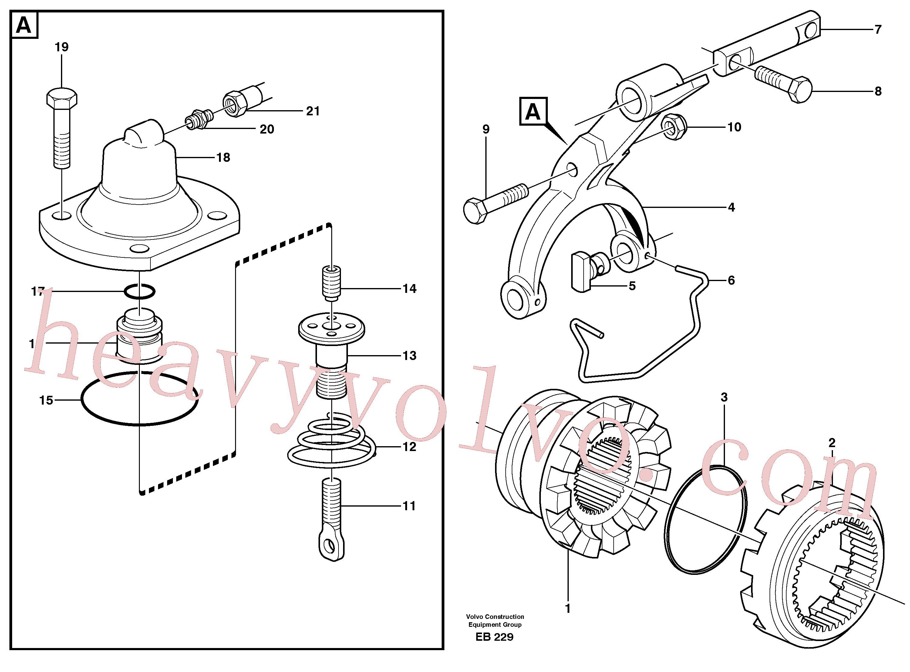 Volvo excavator part VOE11168155 Dog clutch for sale
