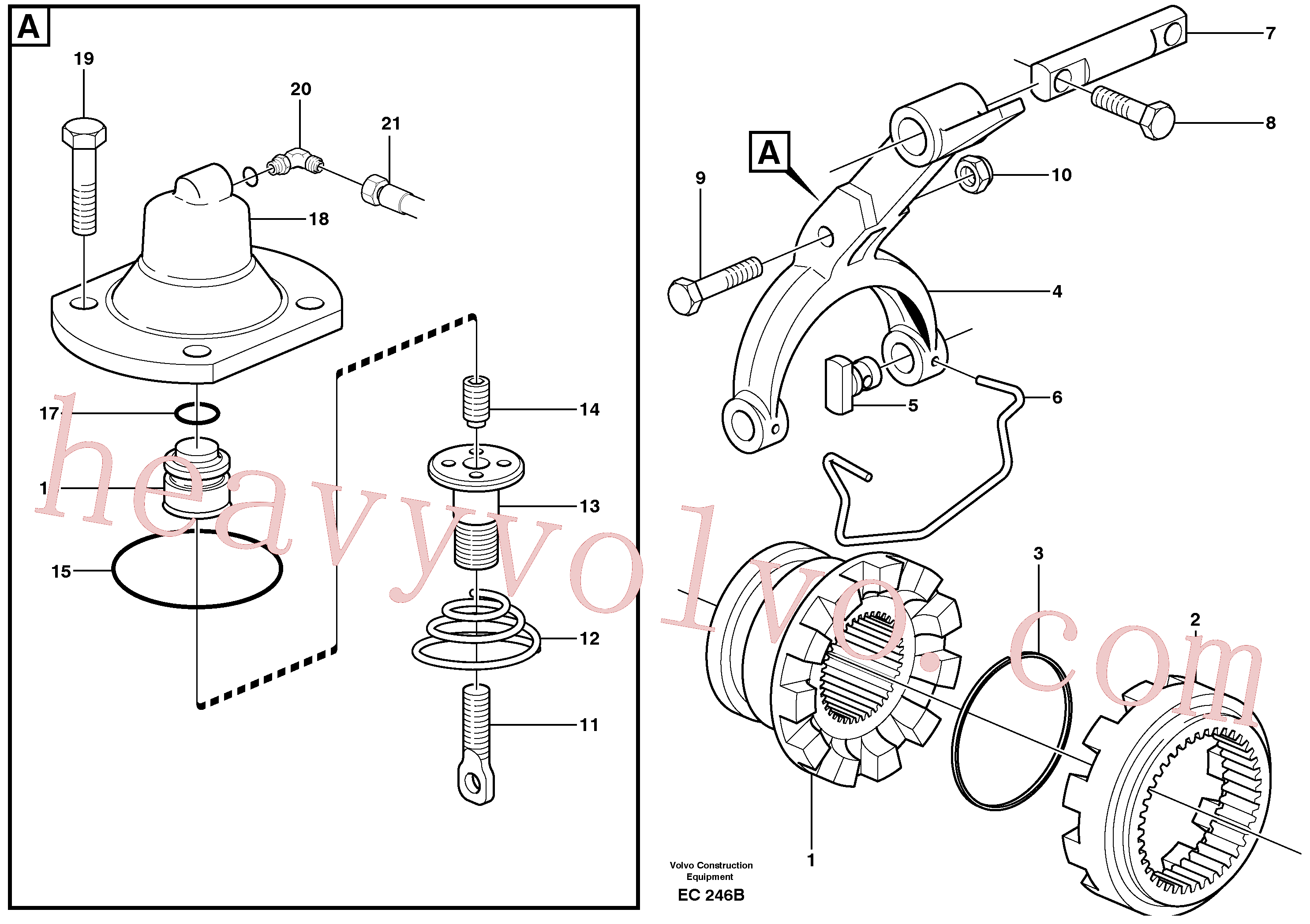 Volvo excavator part VOE11168155 Dog clutch for sale