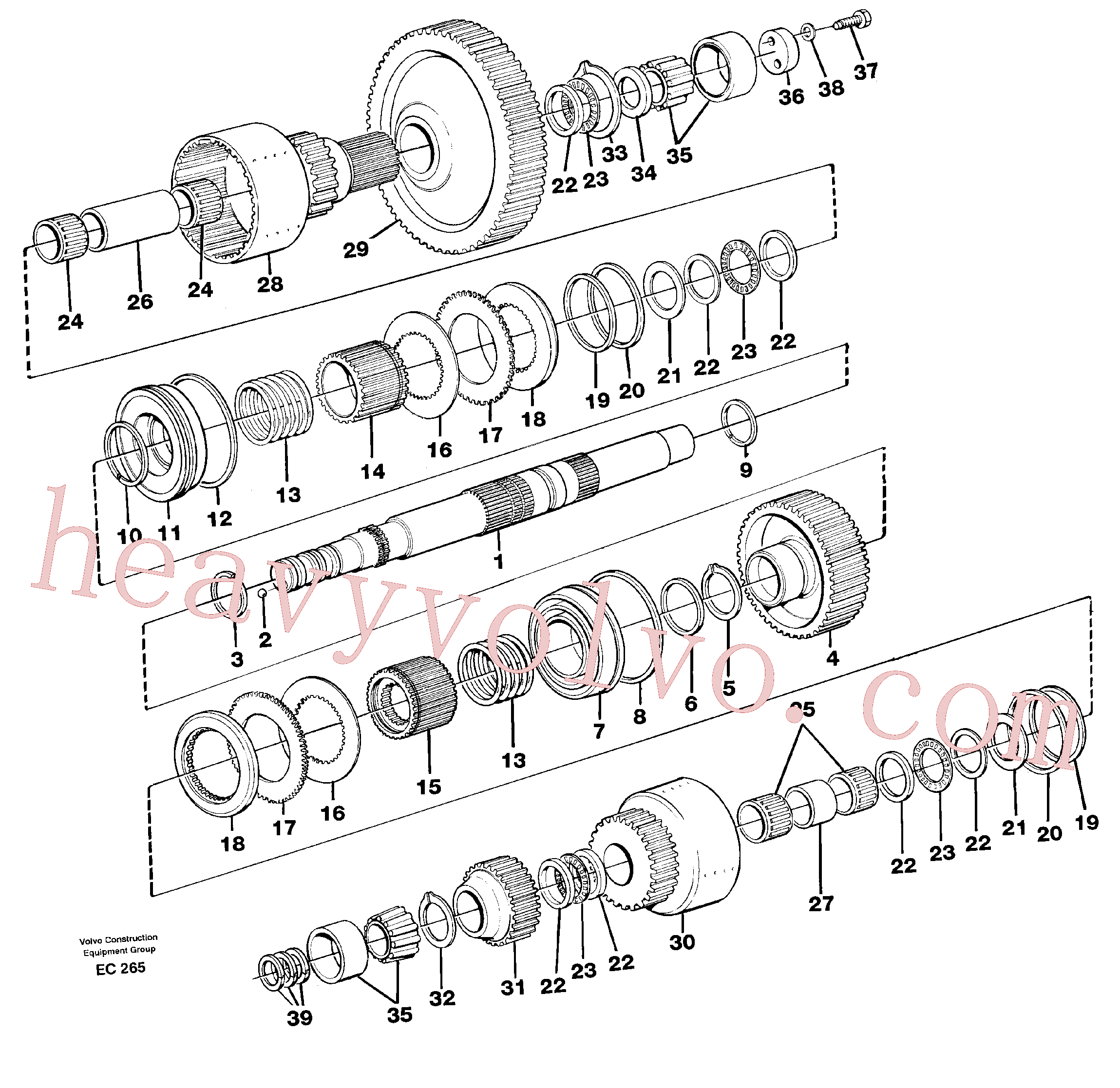 VOE11037109 Spacer ring for Volvo Excavator Parts
