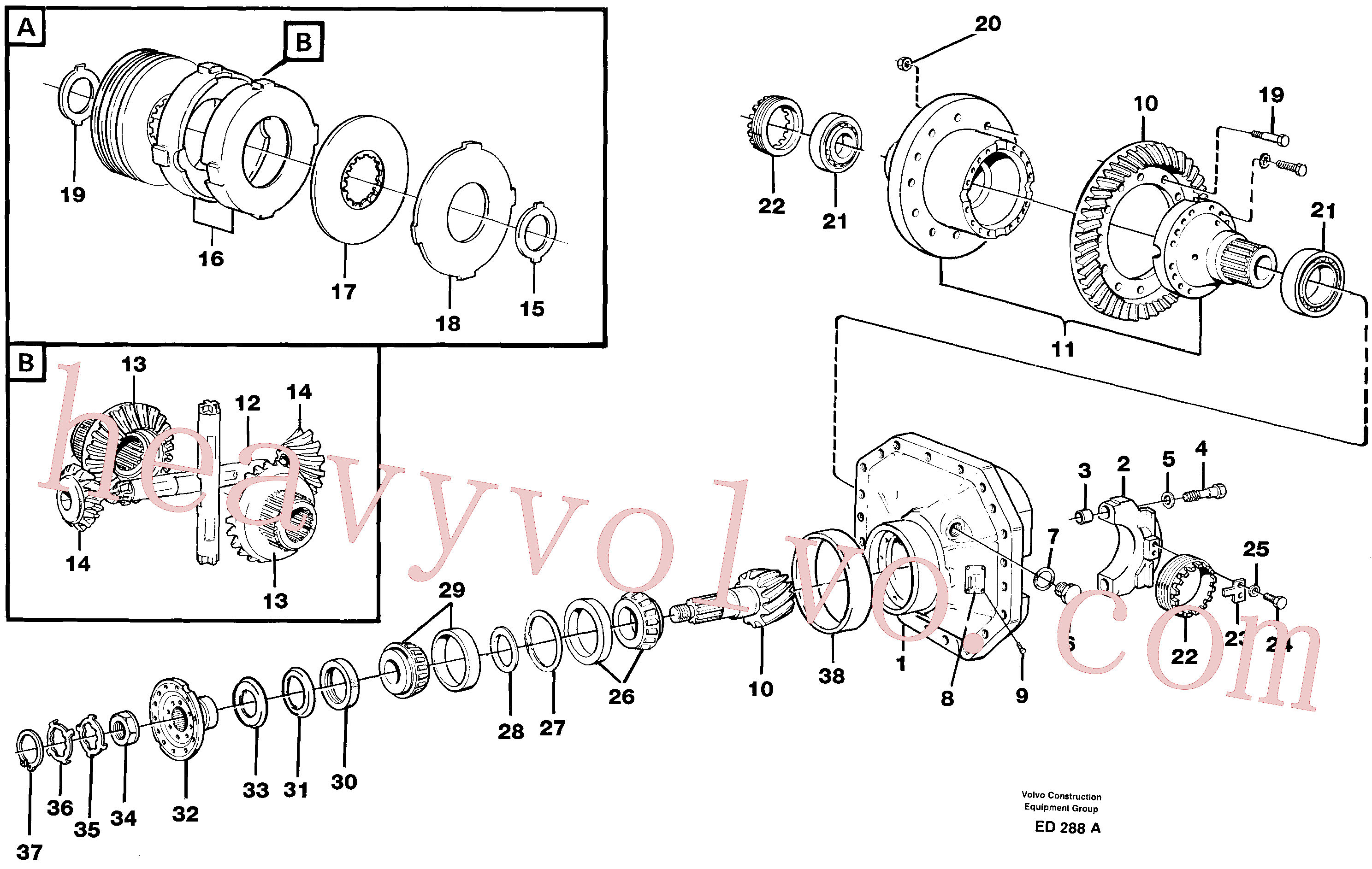 VOE4870246 Spacer ring for Volvo Excavator Parts