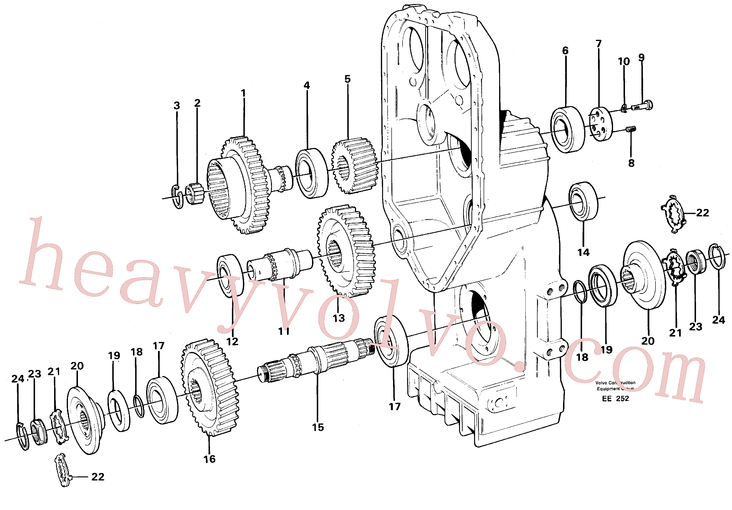 China Made VOE184697 Roller bearing parts for Volvo Excavator