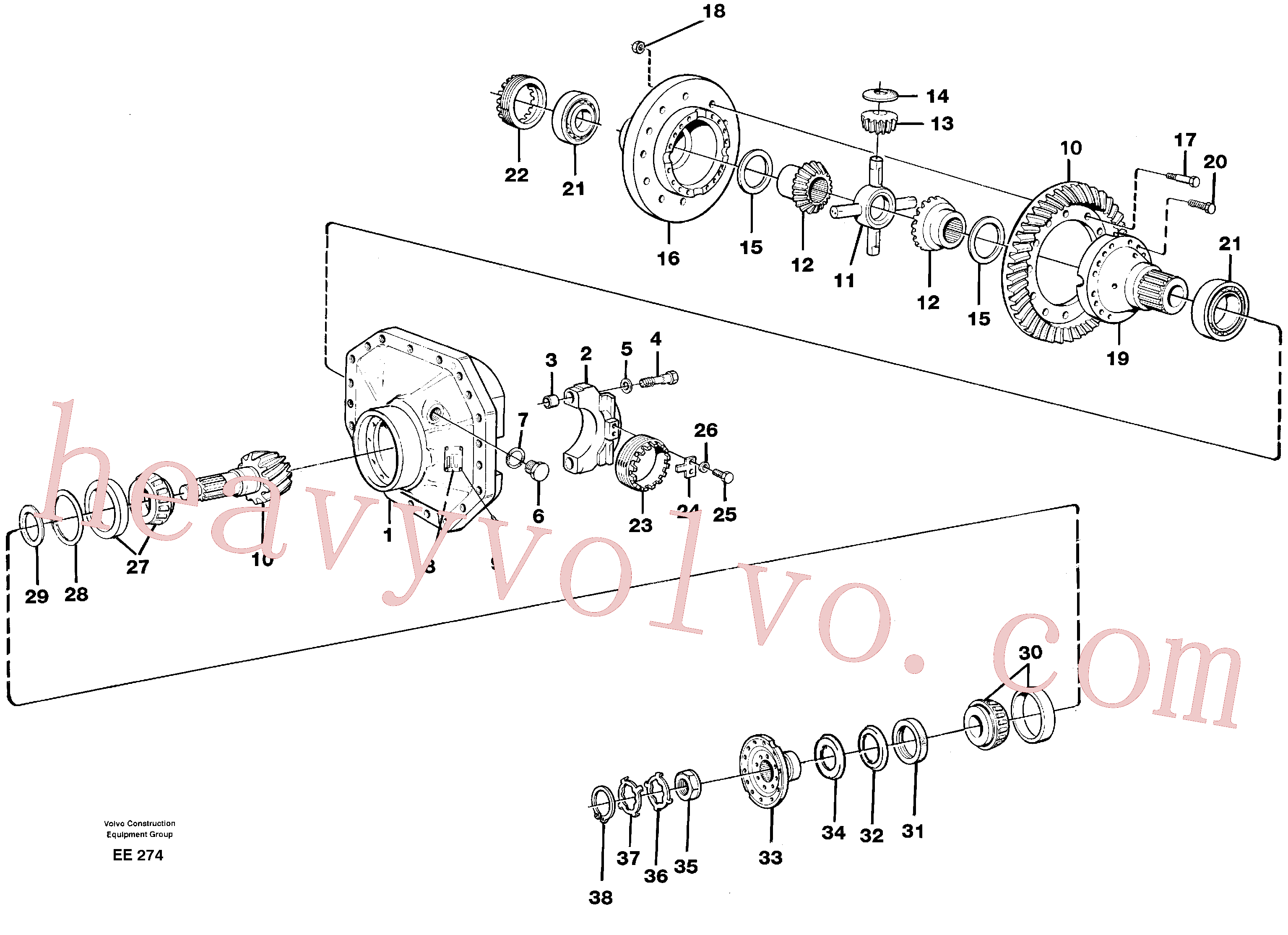VOE4870246 Spacer ring for Volvo Excavator Parts