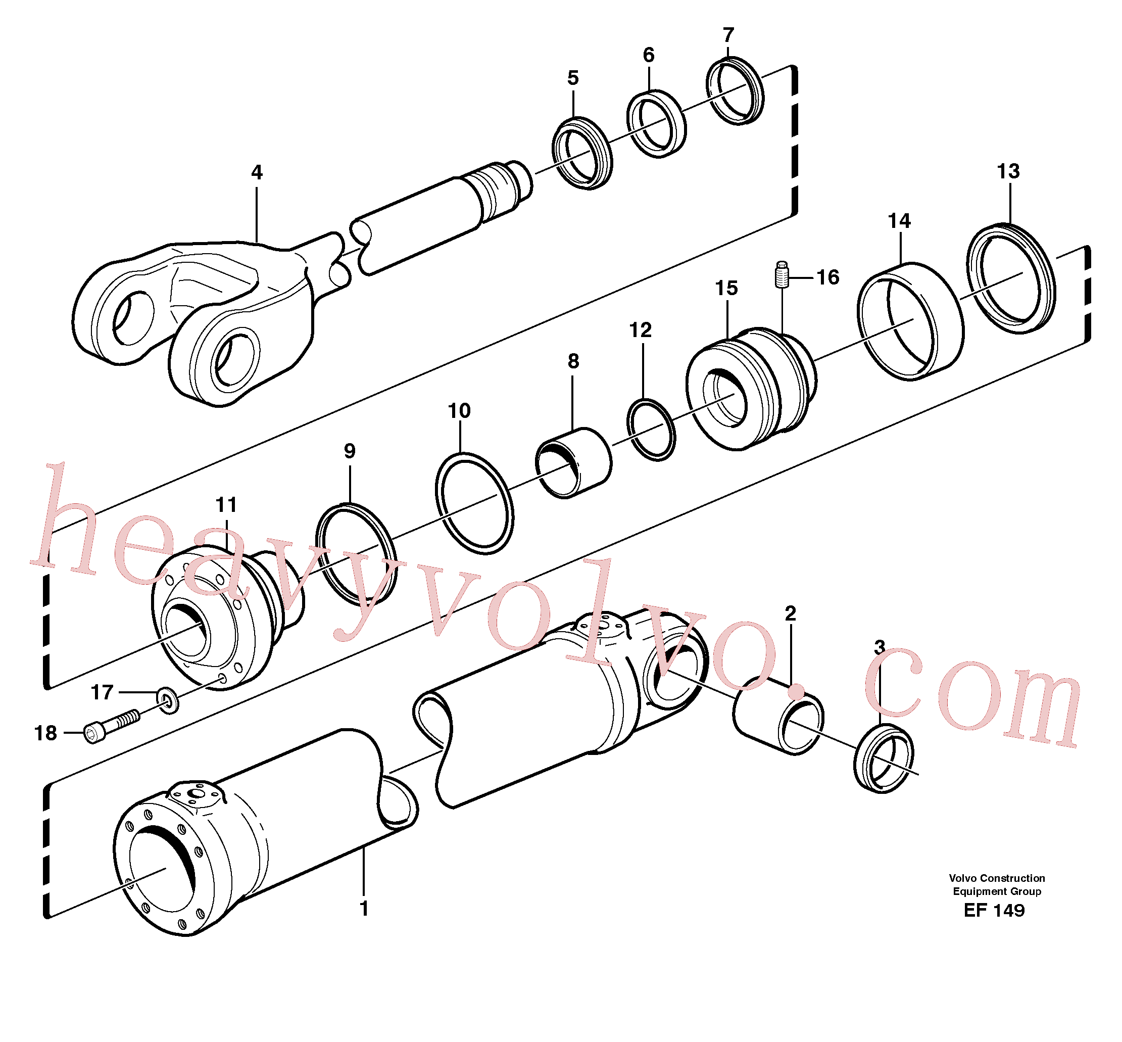 VOE4787039 Back-up ring for Volvo Excavator spare