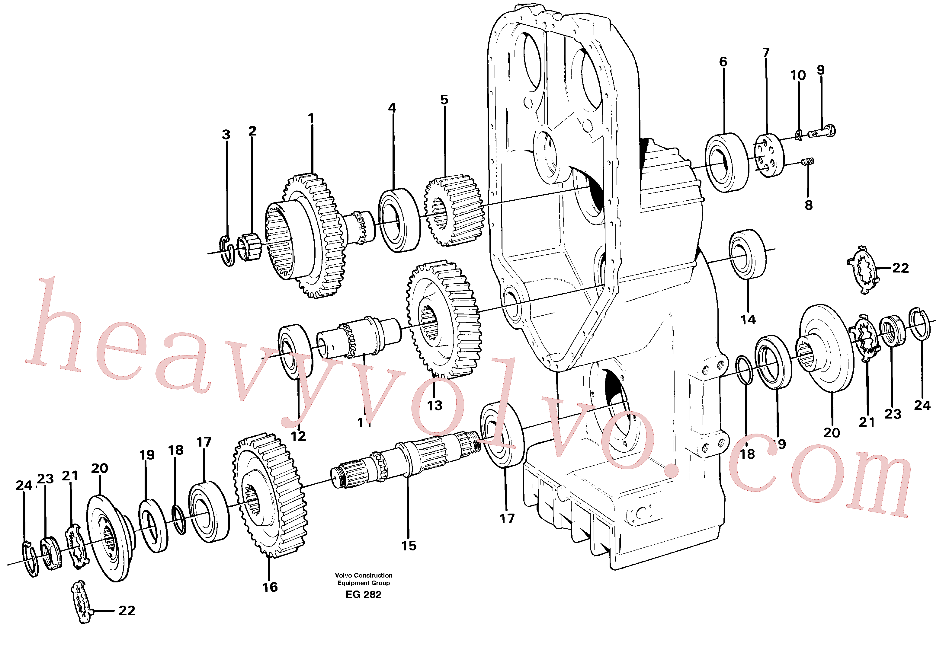 China Made VOE7011076 Roller bearing parts for Volvo Excavator