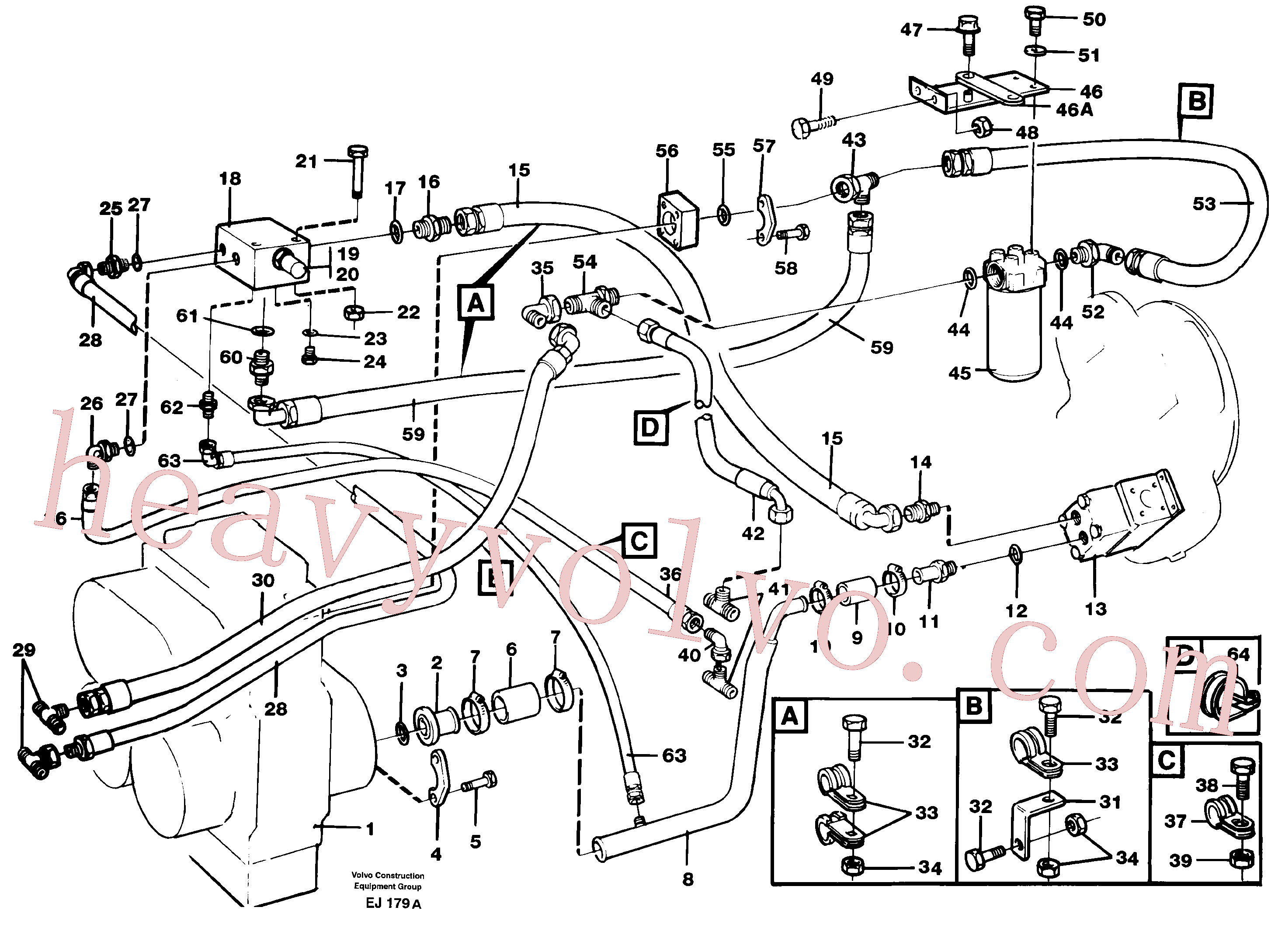 Volvo excavator part VOE981646 Clamp for sale