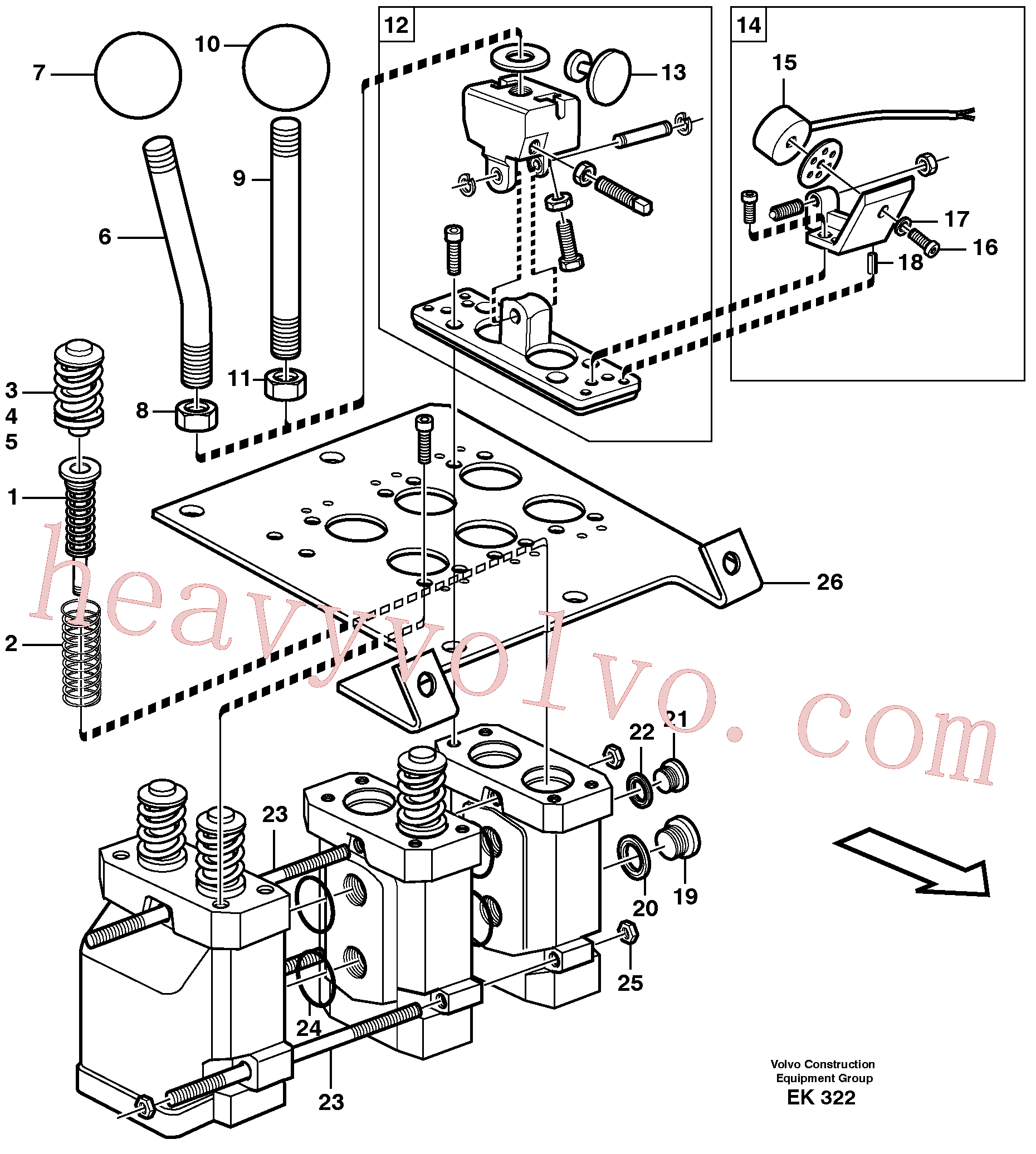 VOE11172599 Servo valve for Volvo Excavator spare