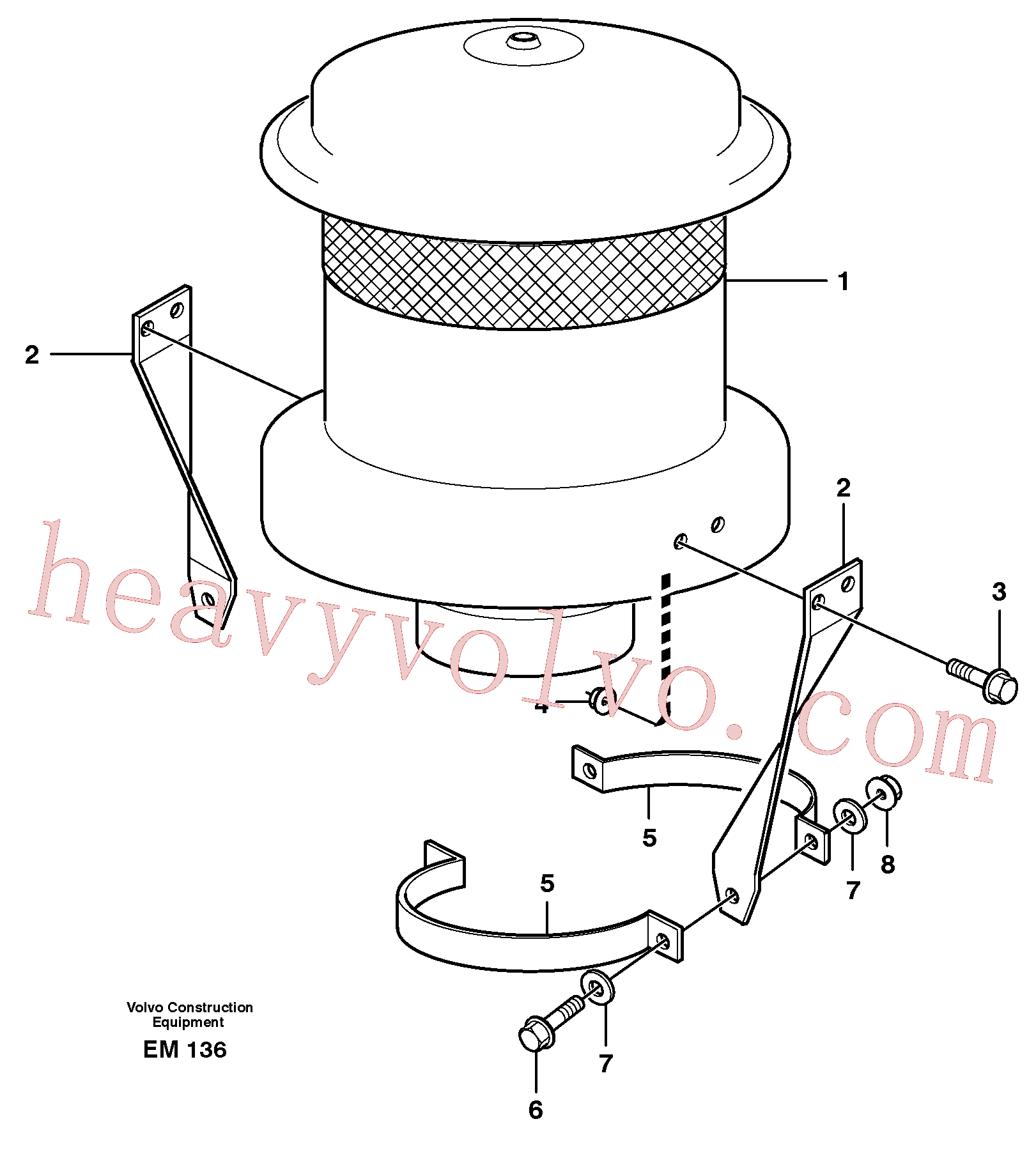 VOE13949278 Flange lock nut for Volvo Excavator spare