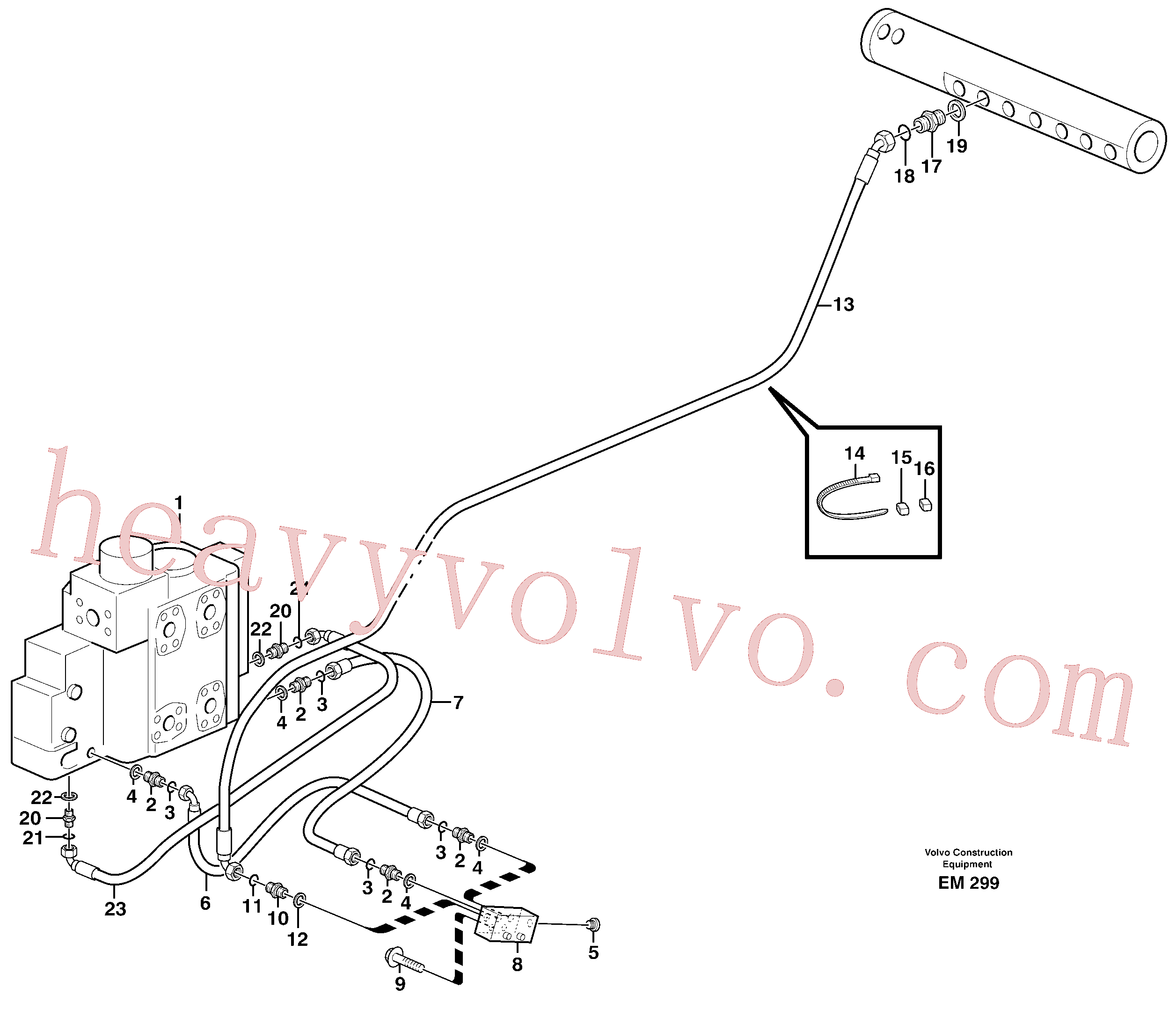China Made VOE11148958 Hose assembly parts for Volvo Excavator