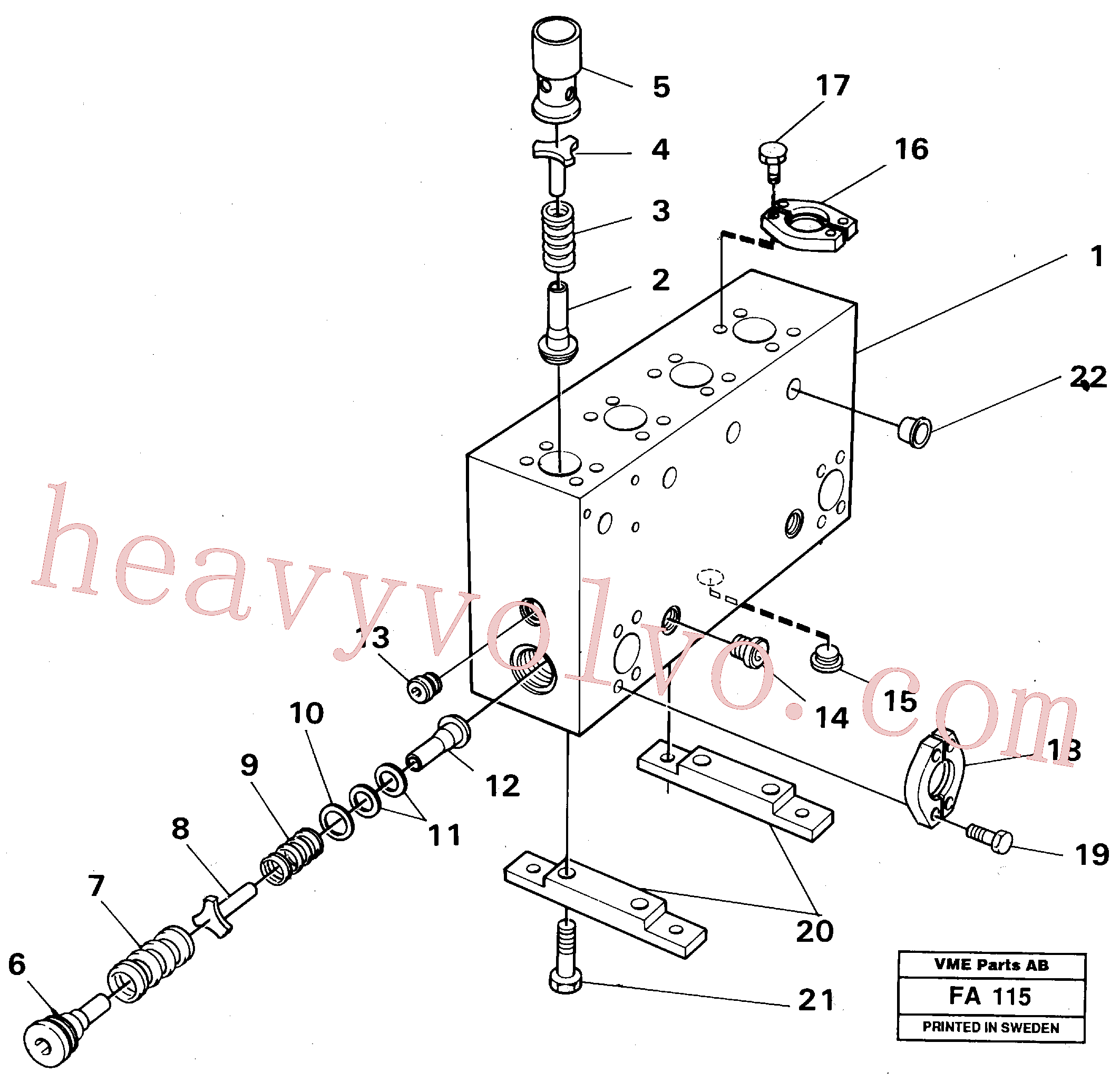 China Made VOE14231356 Spacer parts for Volvo Excavator