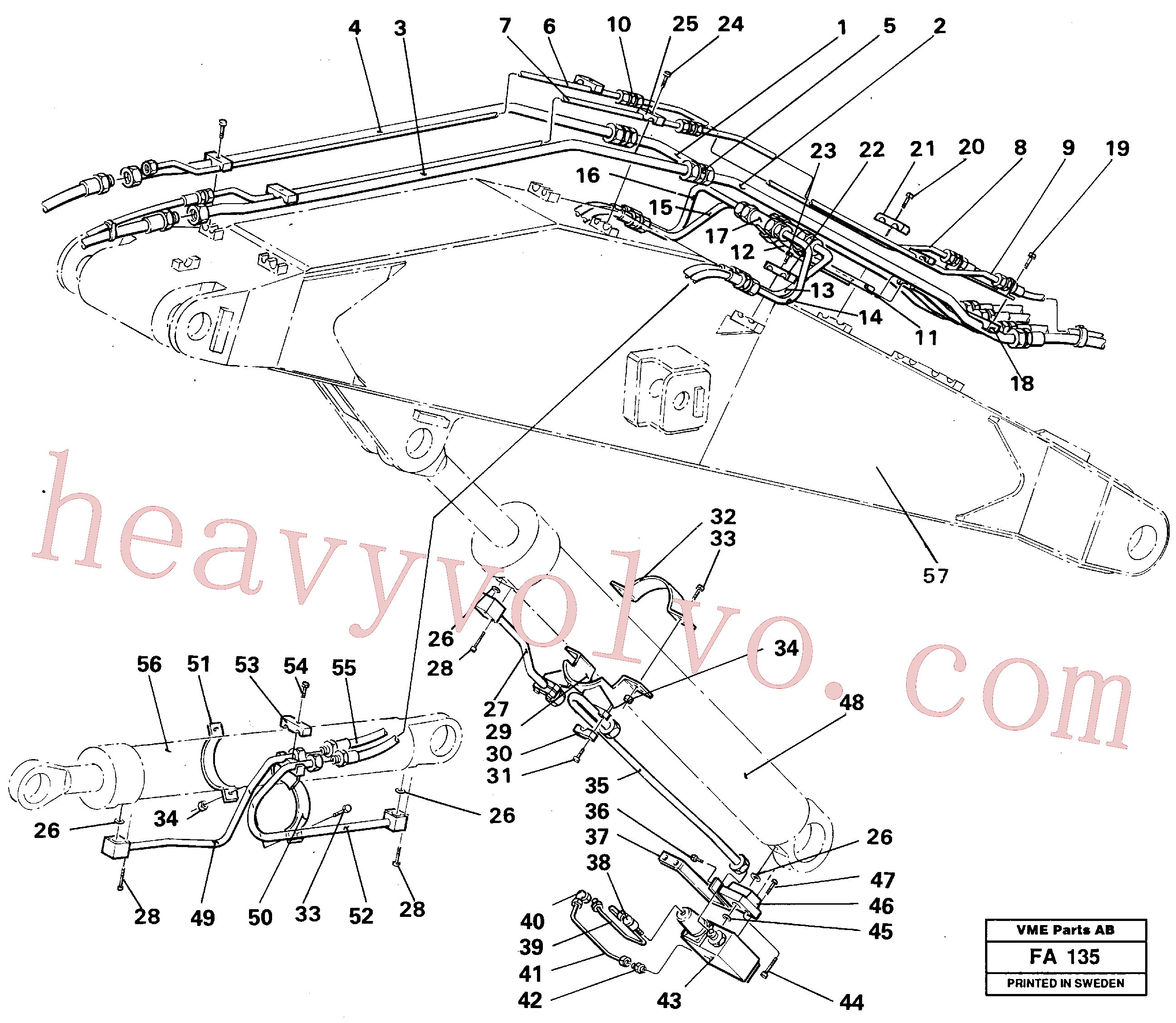Volvo excavator part VOE14238187 Tube Assembly for sale