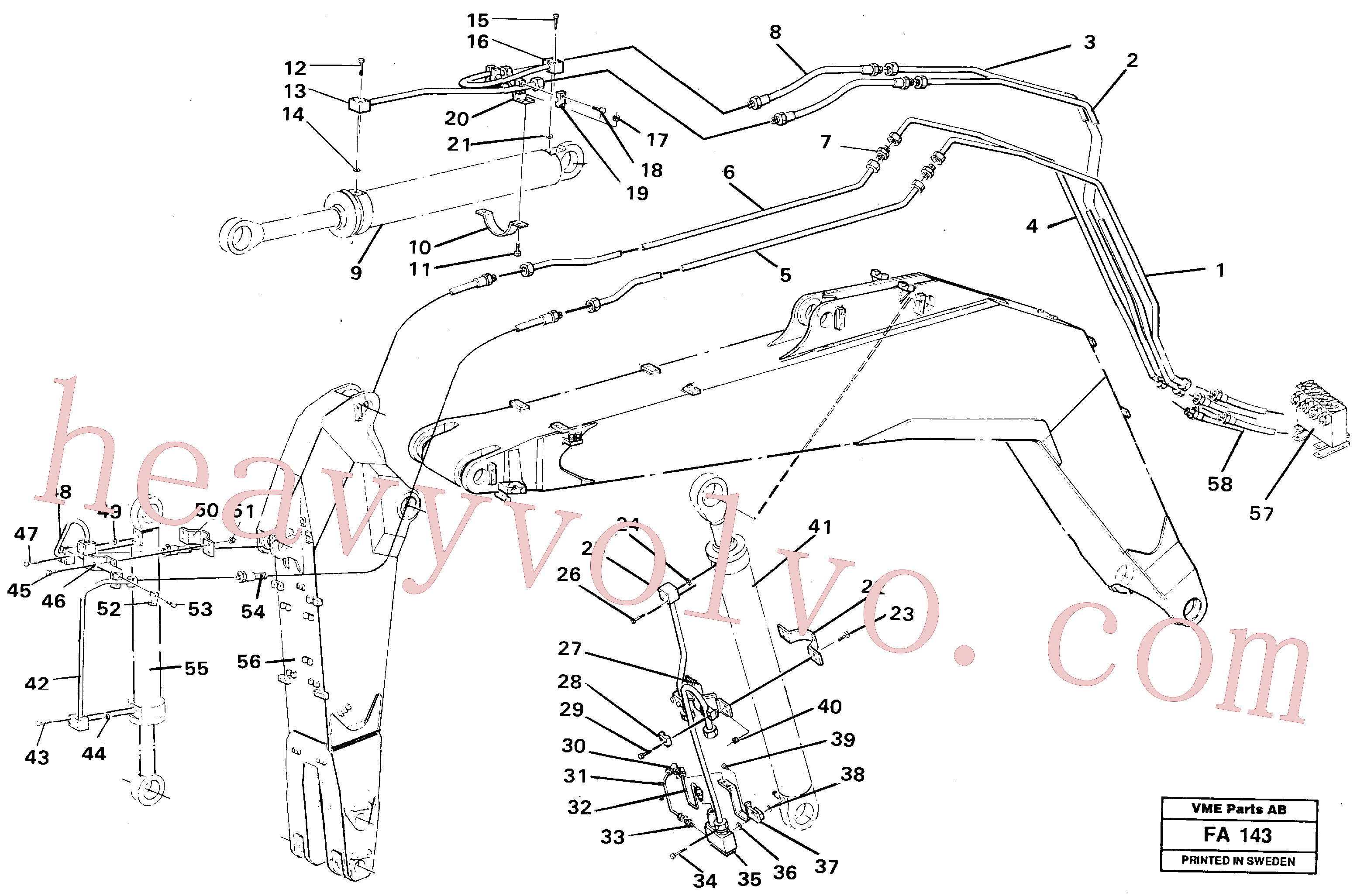 VOE14055009 Hydraulic hose for Volvo Excavator spare