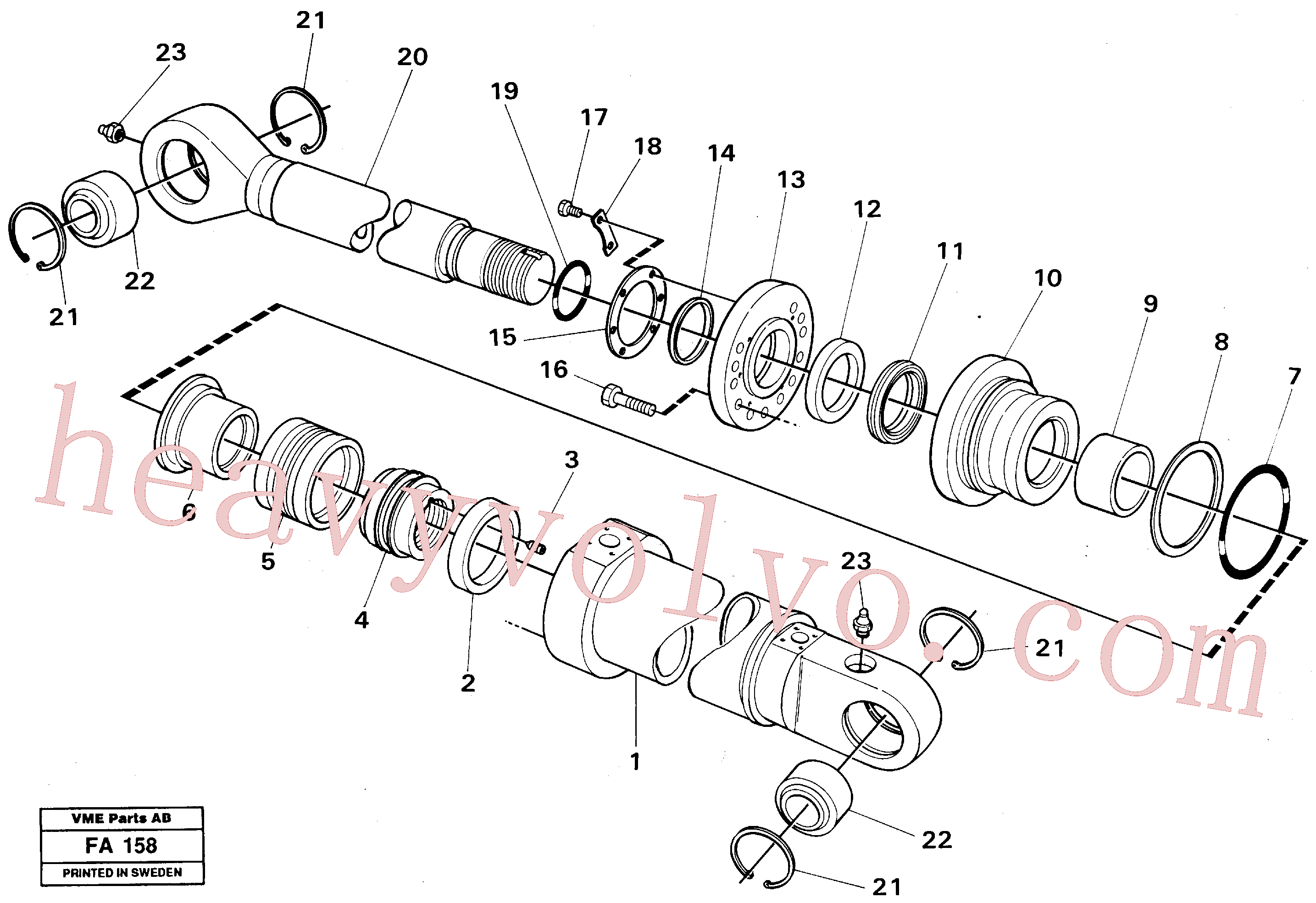 Volvo VOE11709518 Piston rod seal aftermarket part for sale