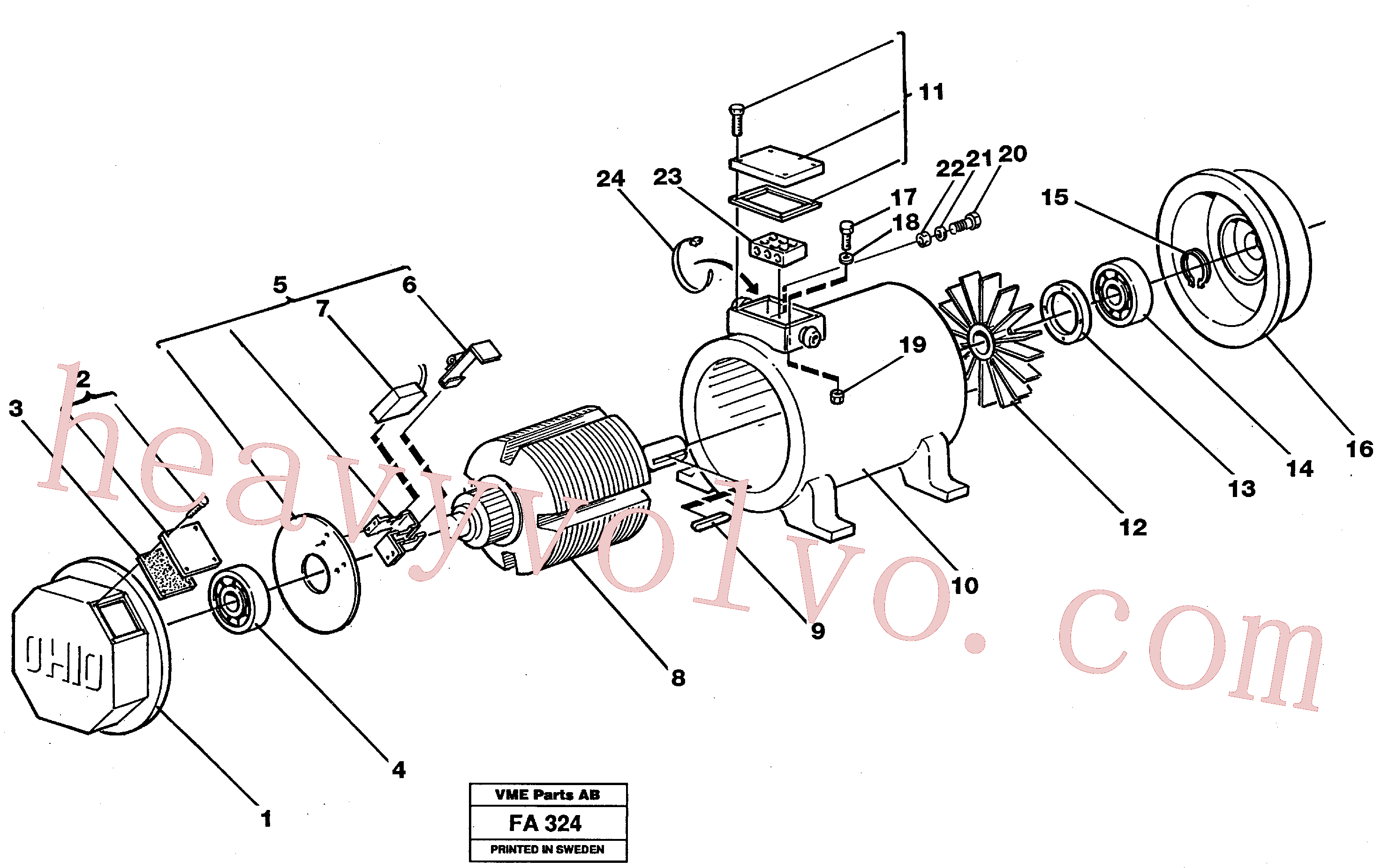 Volvo Assembly VOE11701863 Carbon brush for sale