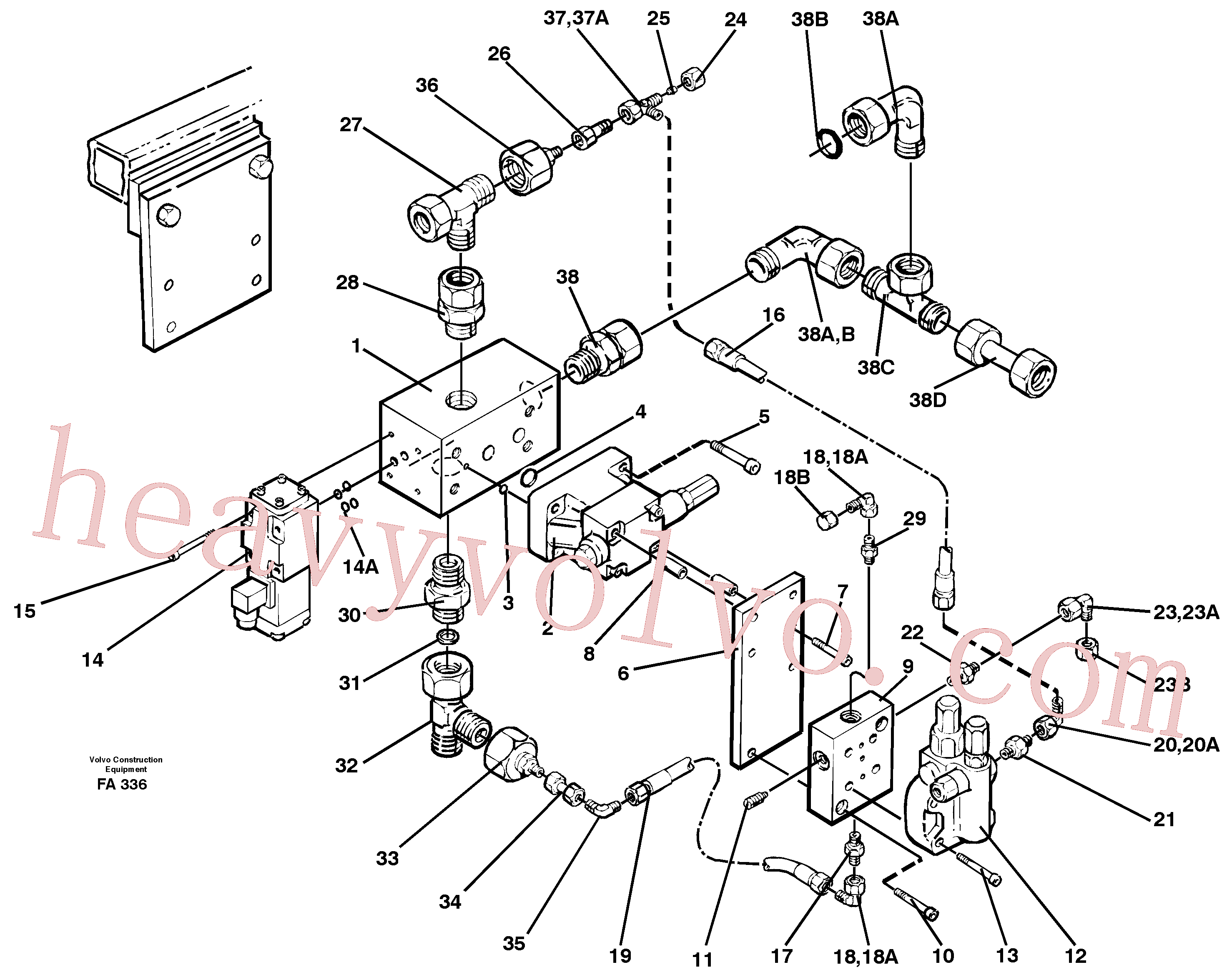 Volvo excavator part VOE14239620 Mounting plate for sale