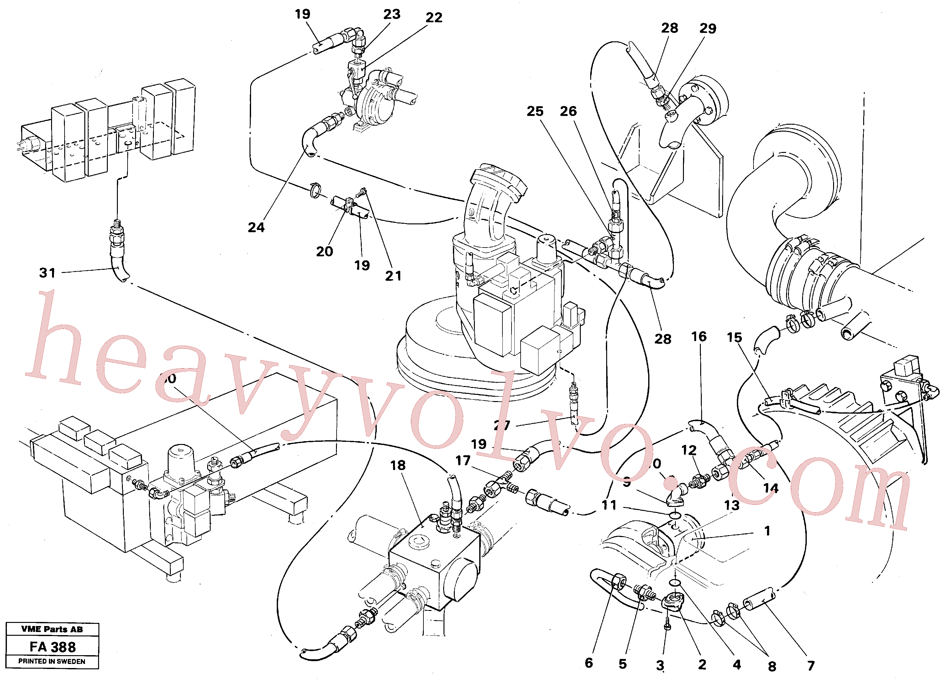 China Made VOE14250568 Suction pipe parts for Volvo Excavator