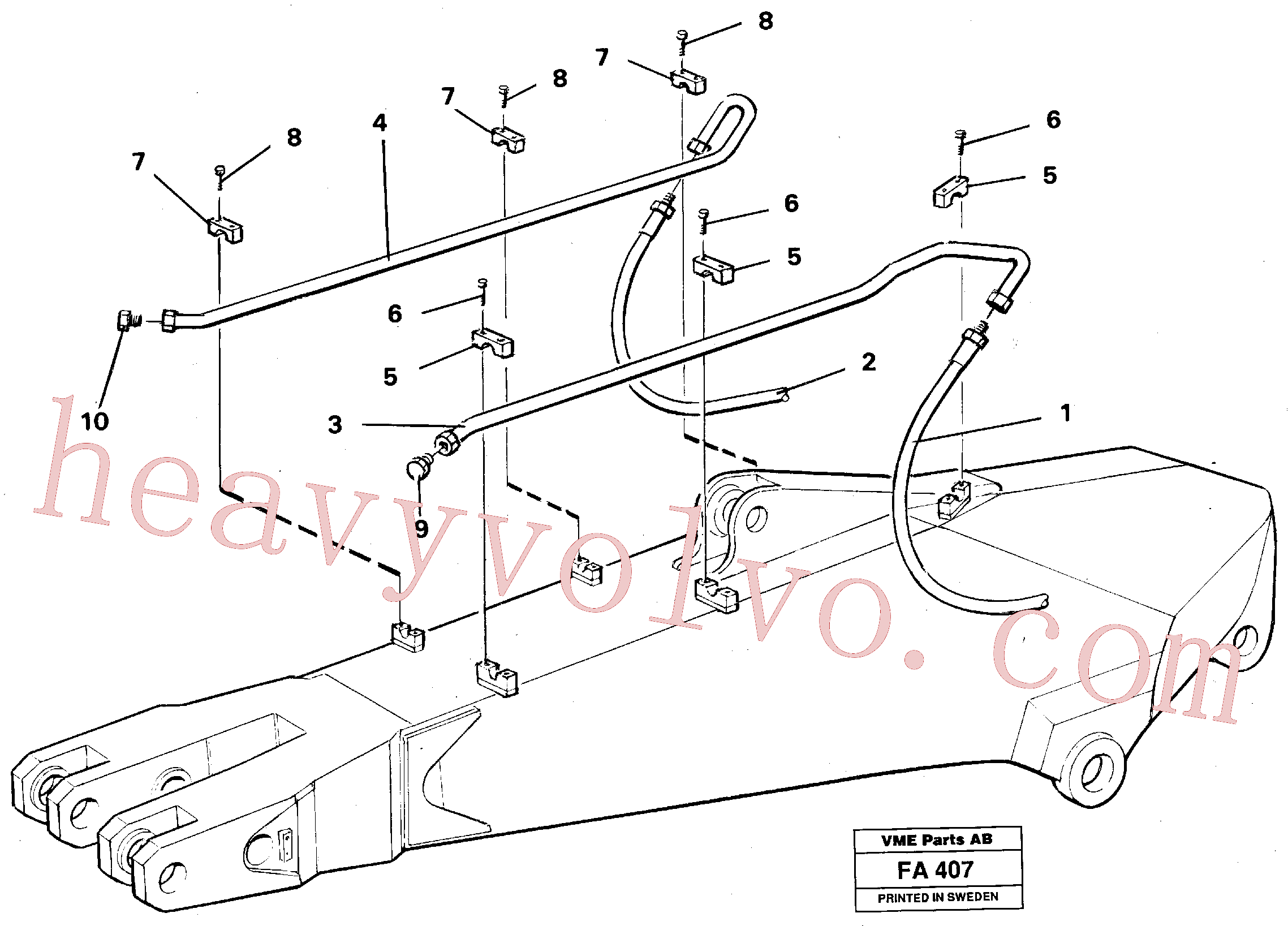 VOE14240727 Tube Assembly for Volvo Excavator spare