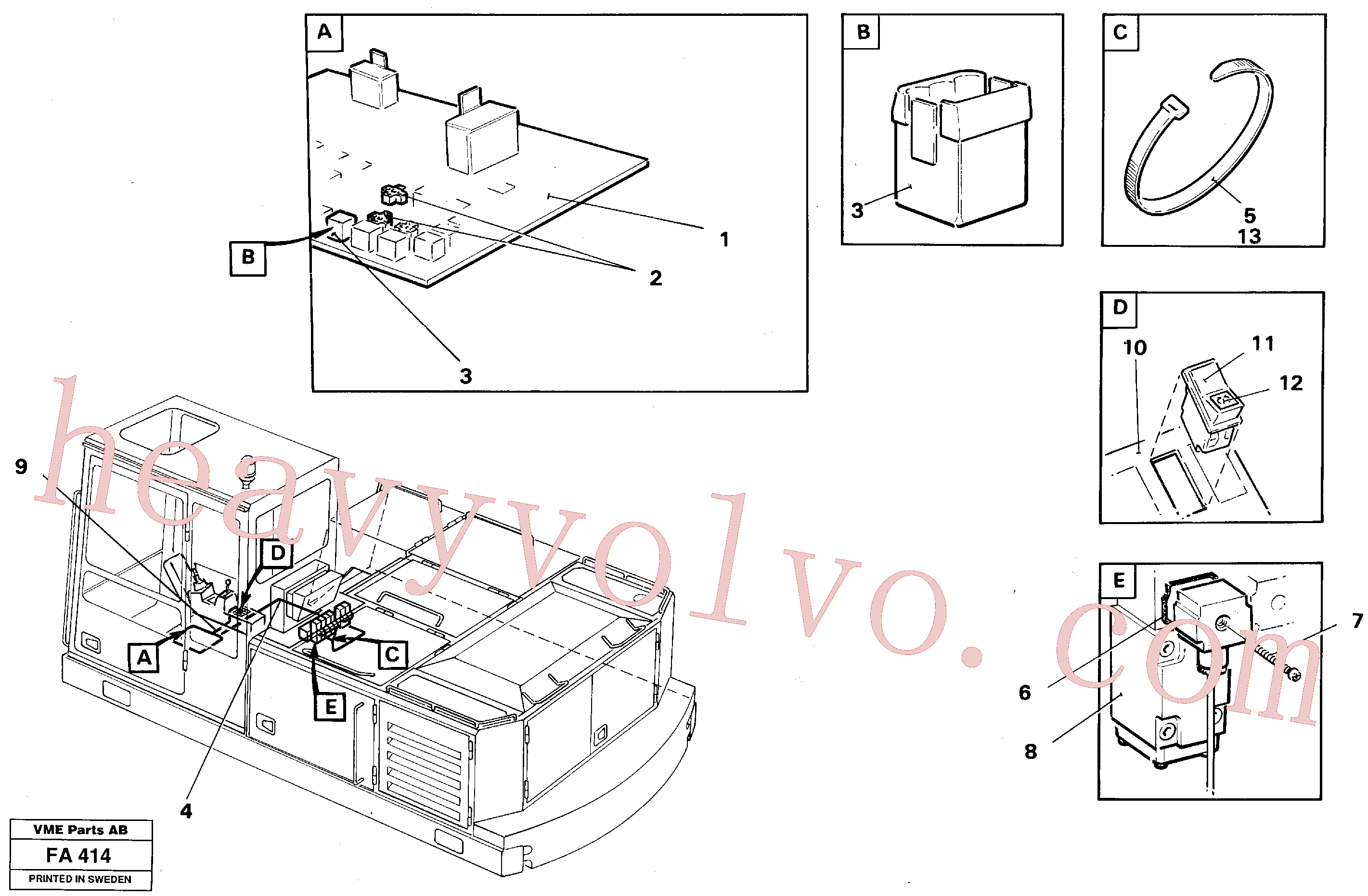 China Made VOE14263046 Symbol plate parts for Volvo Excavator