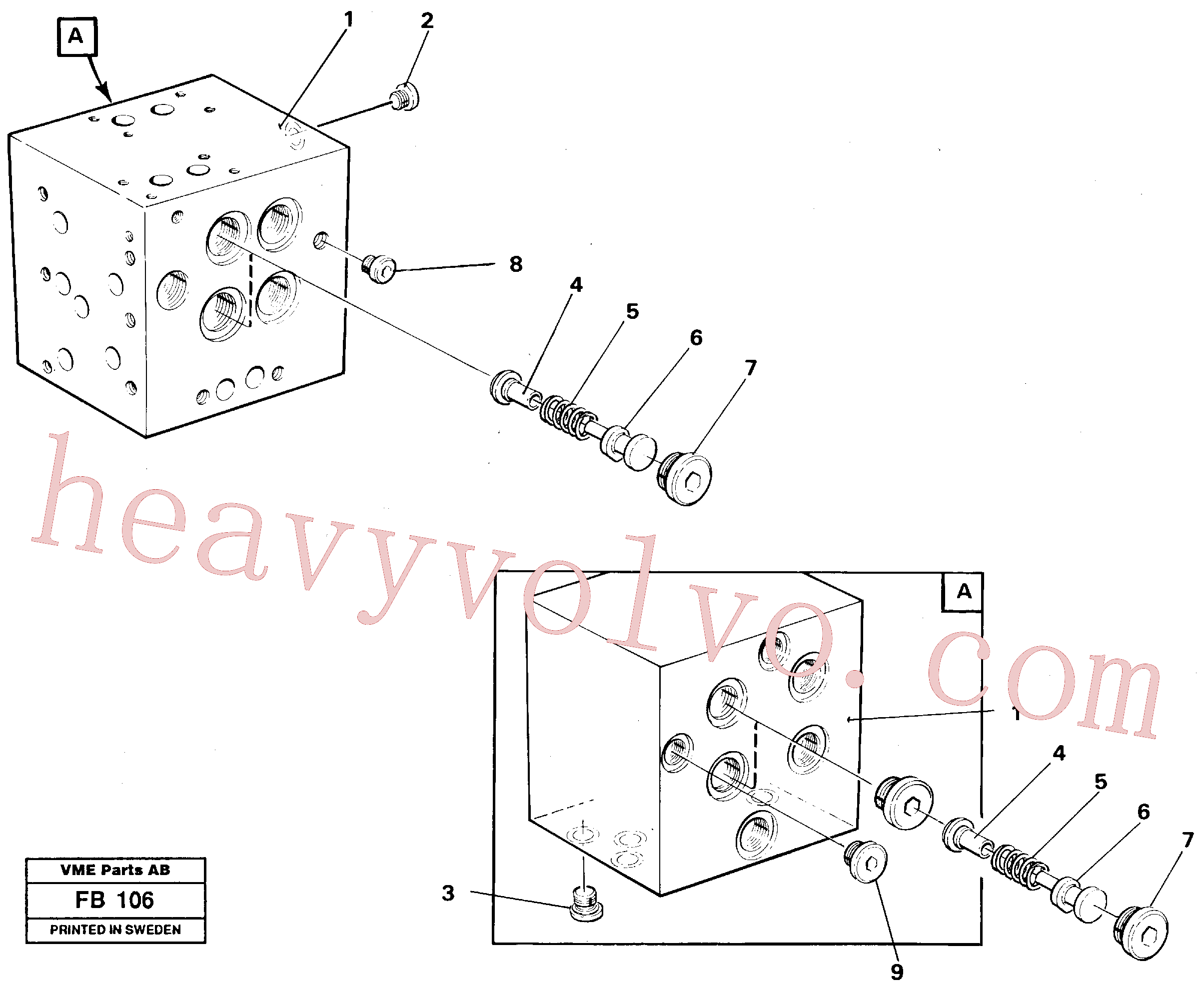VOE14253214 Valve guide for Volvo Excavator Parts