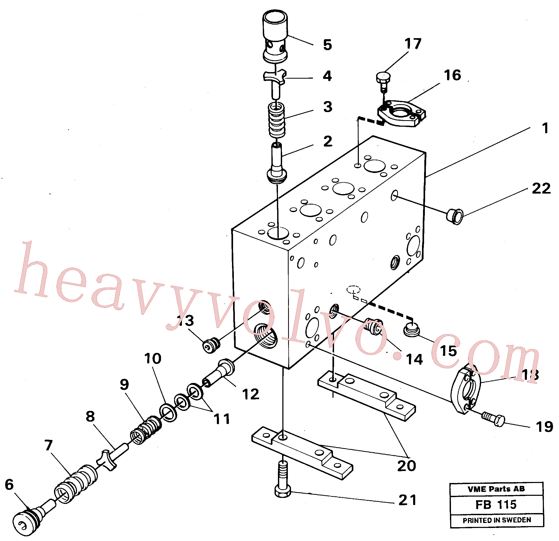 China Made VOE14231356 Spacer parts for Volvo Excavator