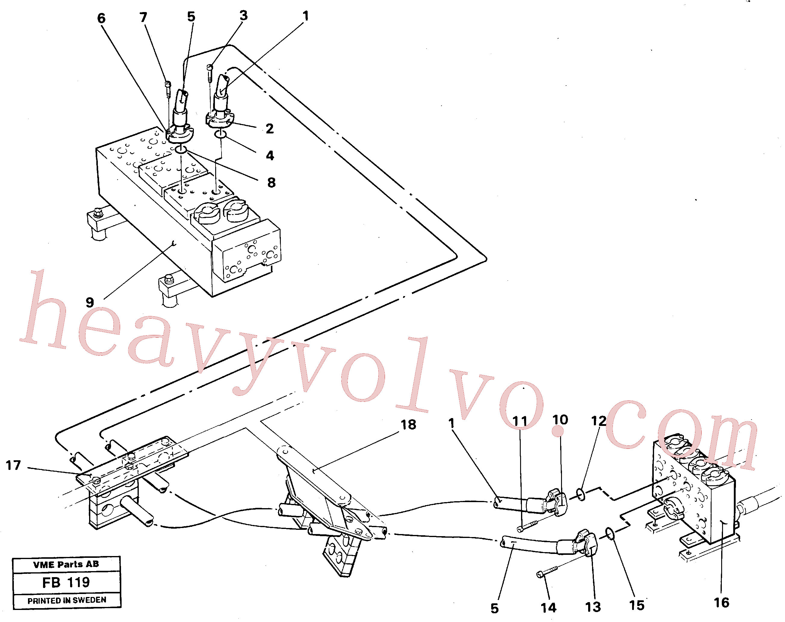 Volvo VOE14055011 Hydraulic hose aftermarket part for sale